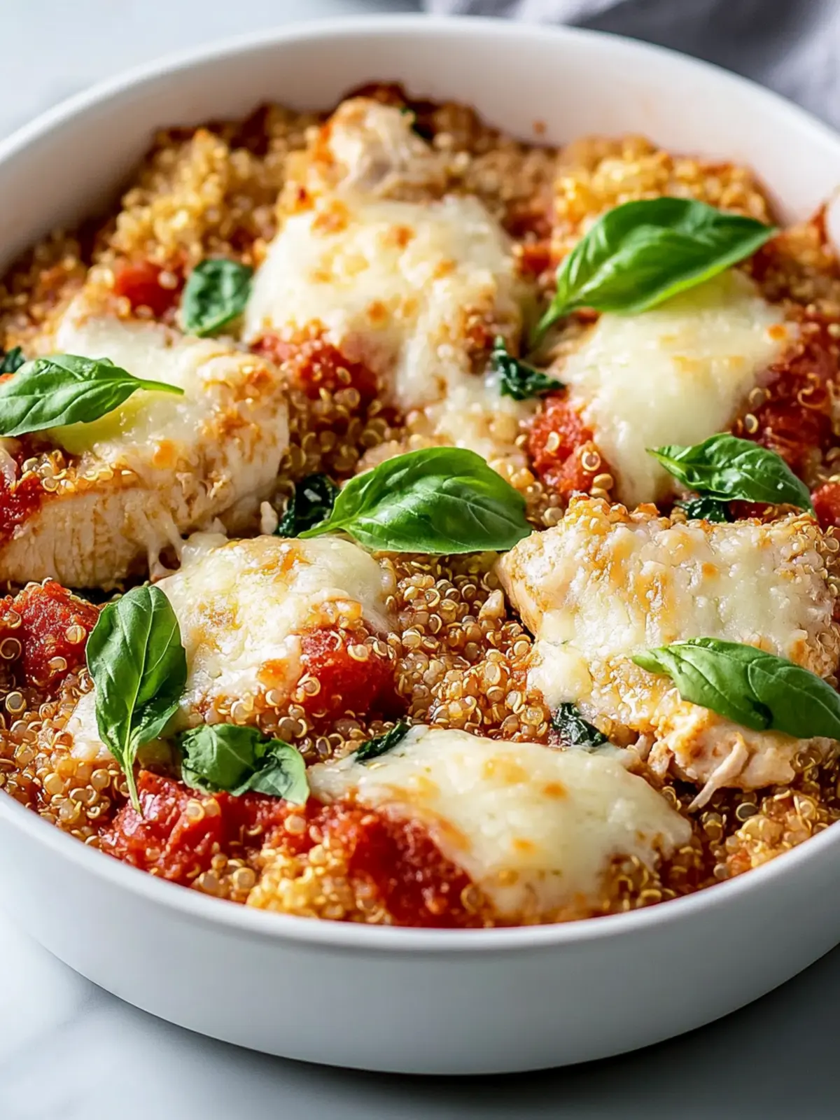 Healthy Chicken Parmesan Quinoa Bake You’ll Crave Again and Again 5 Healthy Chicken Parmesan Quinoa Bake