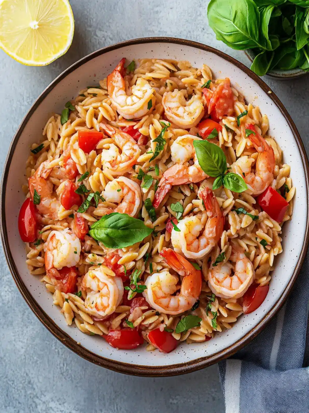 Delicious Orzo Pasta with Shrimp for a Flavorful Feast! 2 Orzo Pasta with Shrimp