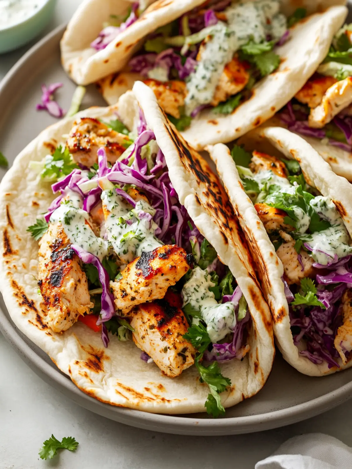 Sheet Pan Chicken Pitas with Herby Ranch Slaw for Easy Dinners 2 Sheet Pan Chicken Pitas with Herby Ranch Slaw