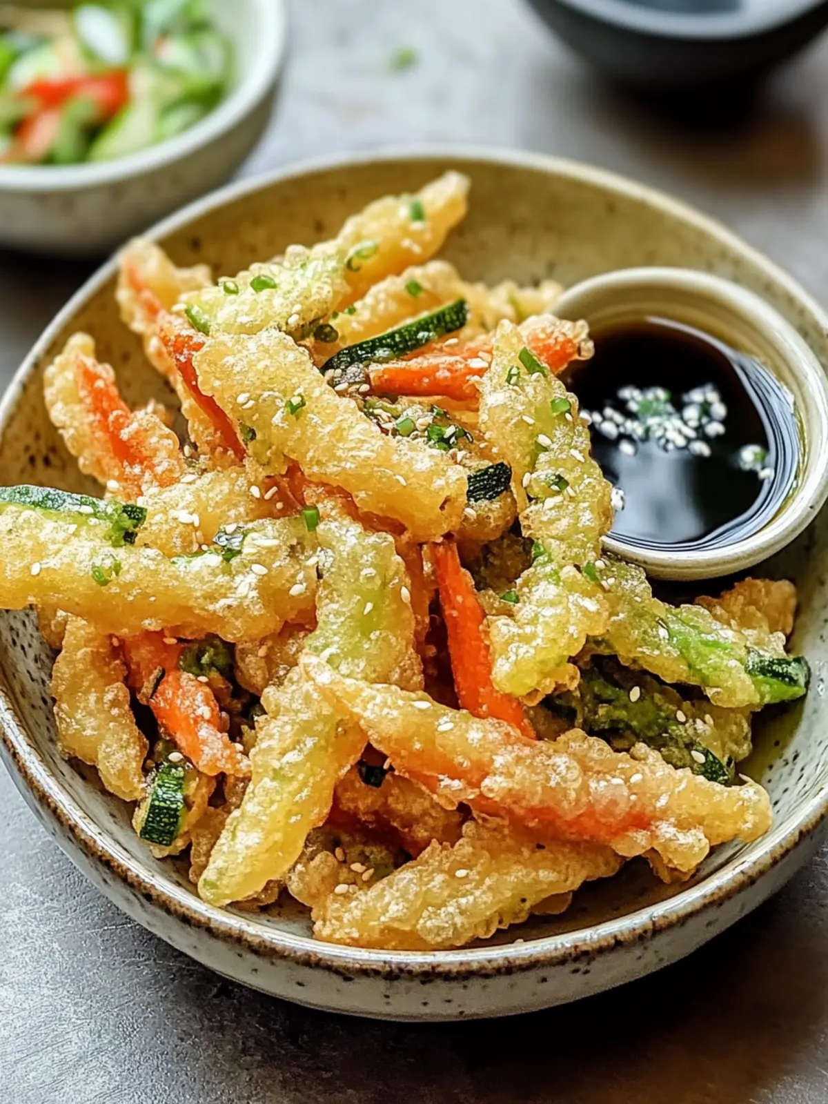 Crispy Vegetable Tempura with Sweet Soy Sauce Delight 5 Crispy Vegetable Tempura with Sweet Soy Sauce