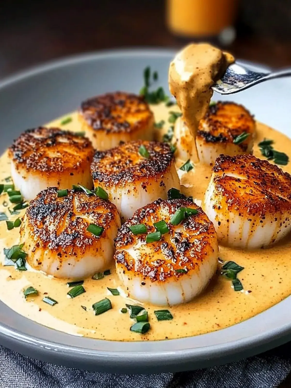 Seared Scallops with Spicy Cajun Cream Sauce in 30 Minutes 2 Seared Scallops with Spicy Cajun Cream Sauce