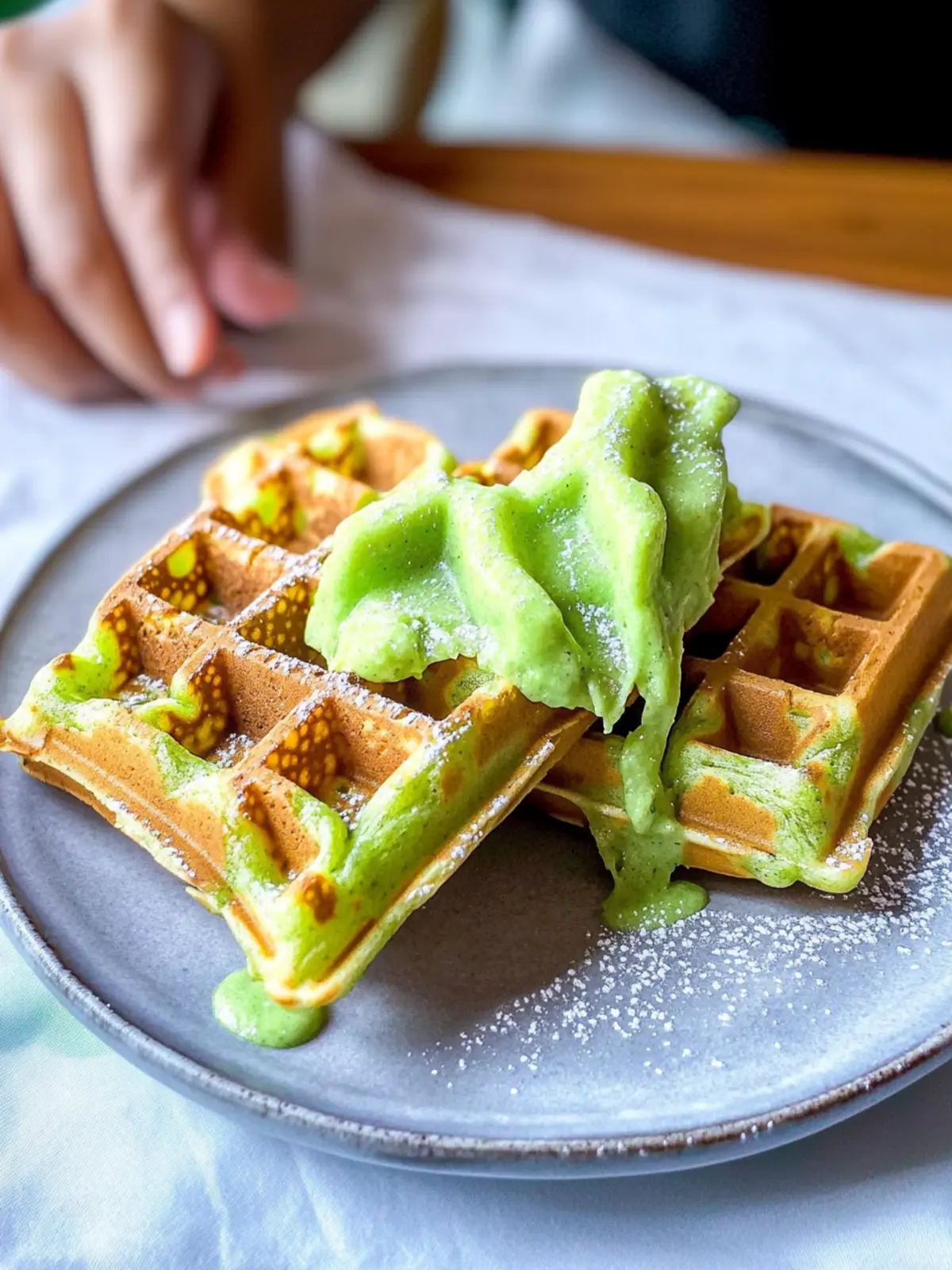 Deliciously Chewy Pandan Waffles Perfect for Breakfast Bliss 4 Pandan Waffles