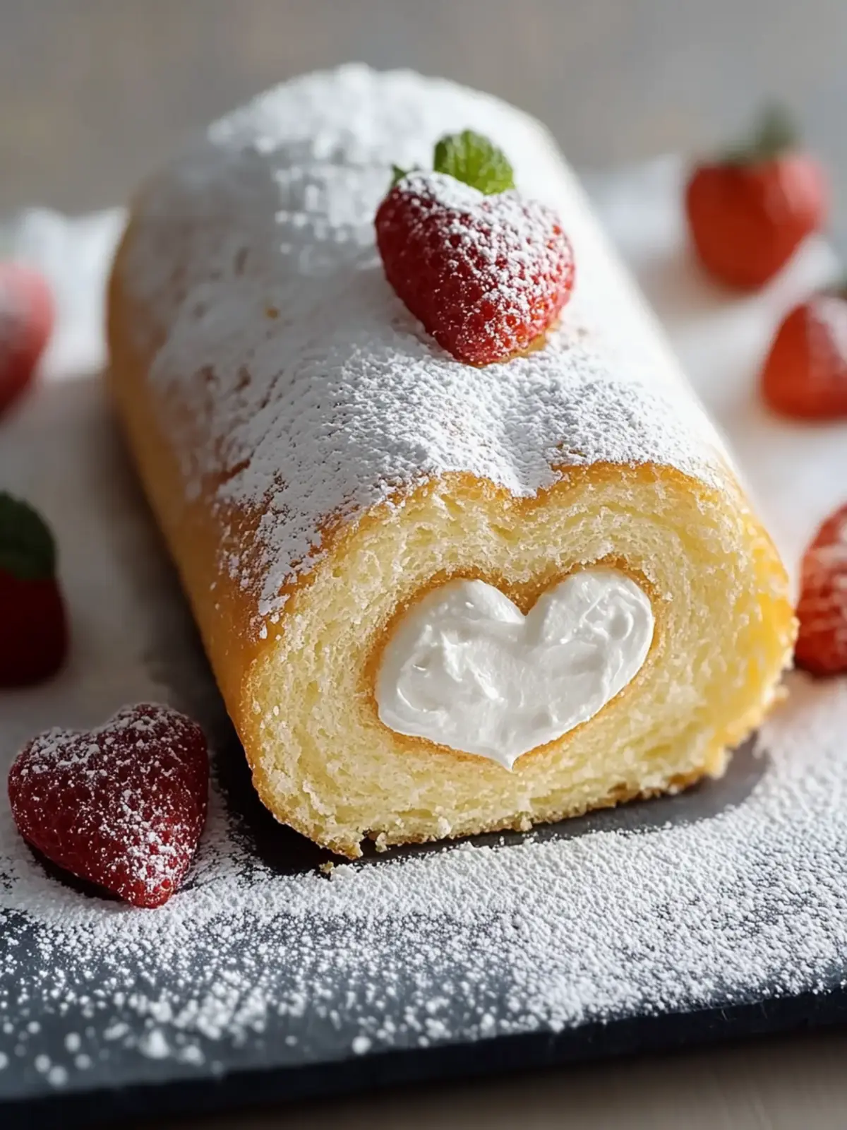 Heart-Shaped Swiss Roll: A Lovable Twist on Classic Dessert 2 Heart-Shaped Swiss Roll