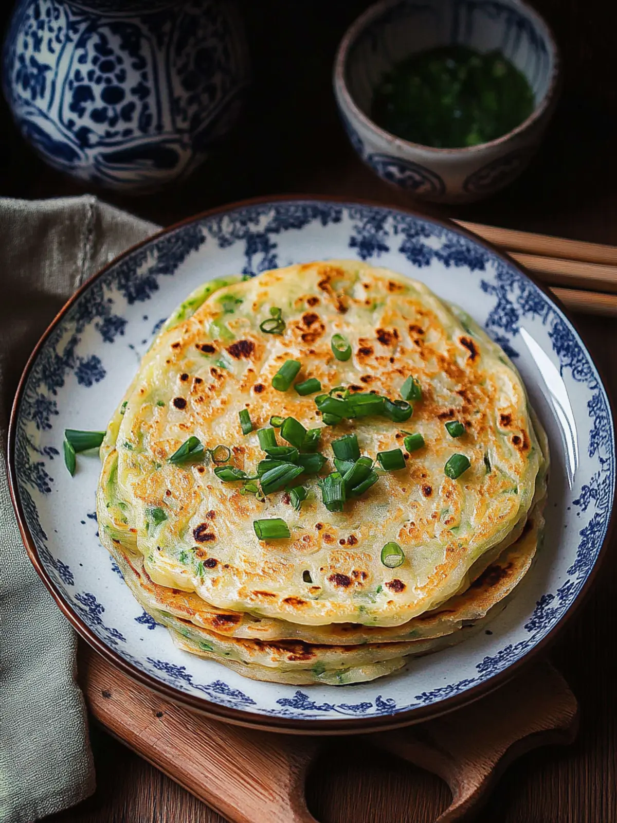 Crazy Crispy Easy Chinese Green Onion Pancakes in 10 Minutes 5 Easy Chinese Green Onion Pancakes