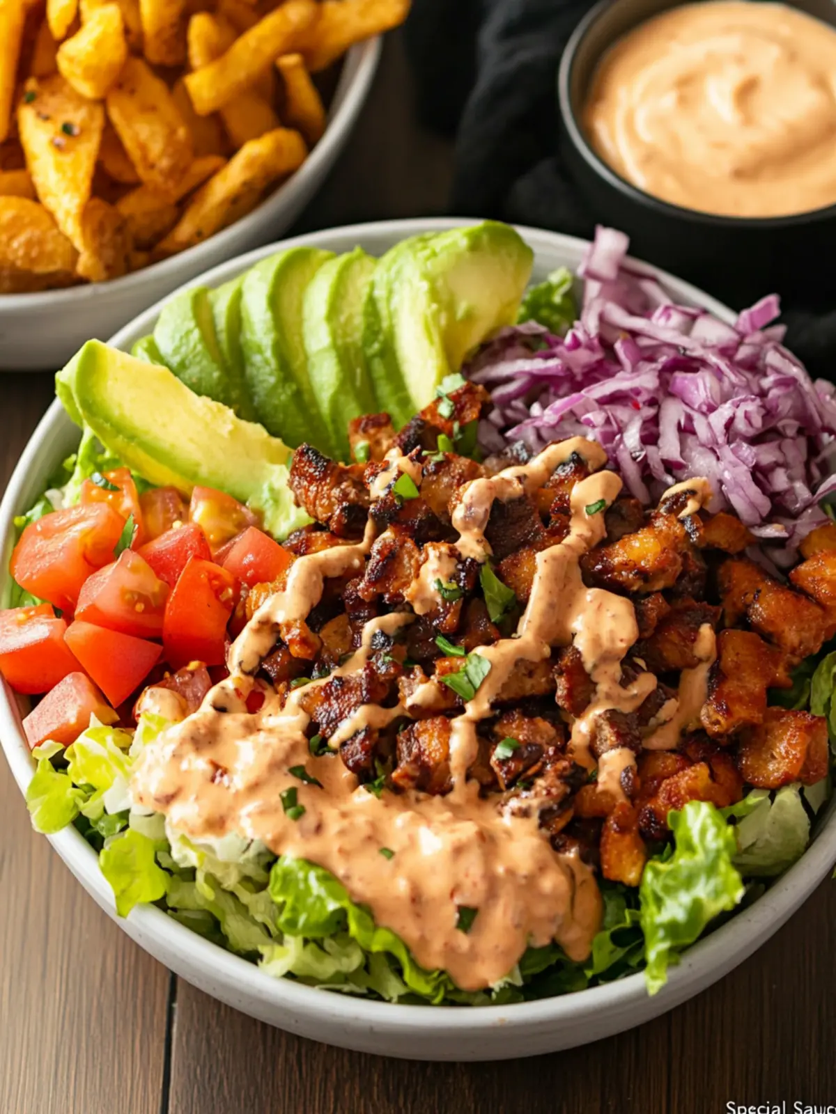 Fully Loaded Burger Bowl with Special Sauce You’ll Crave! 4 Fully Loaded Burger Bowl with “Special Sauce”