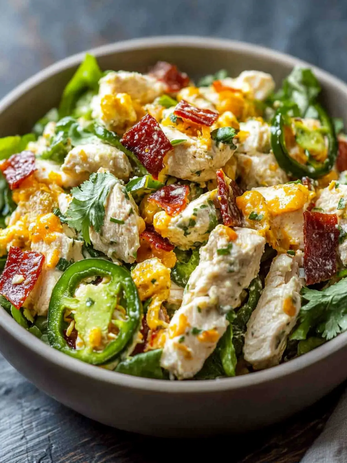 High Protein Jalapeño Popper Chicken Salad You'll Crave 4 High Protein Jalapeno Popper Chicken Salad
