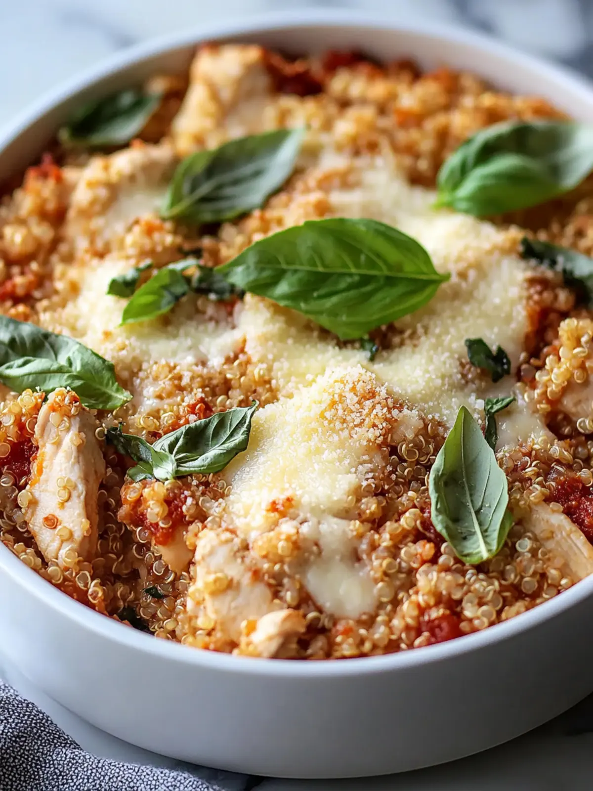 Healthy Chicken Parmesan Quinoa Bake You’ll Crave Again and Again 3 Healthy Chicken Parmesan Quinoa Bake