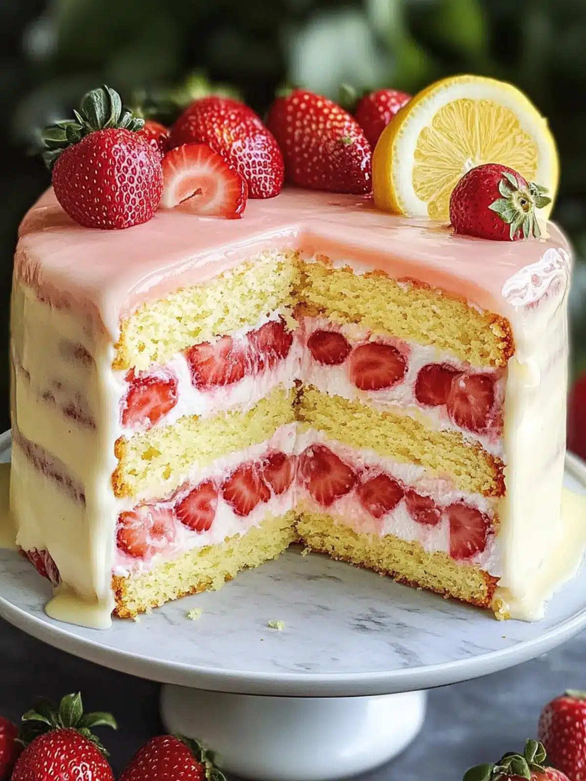 Delightful Strawberry Lemonade Buttermilk Cake for Summer Bliss 5 Strawberry Lemonade Buttermilk Cake