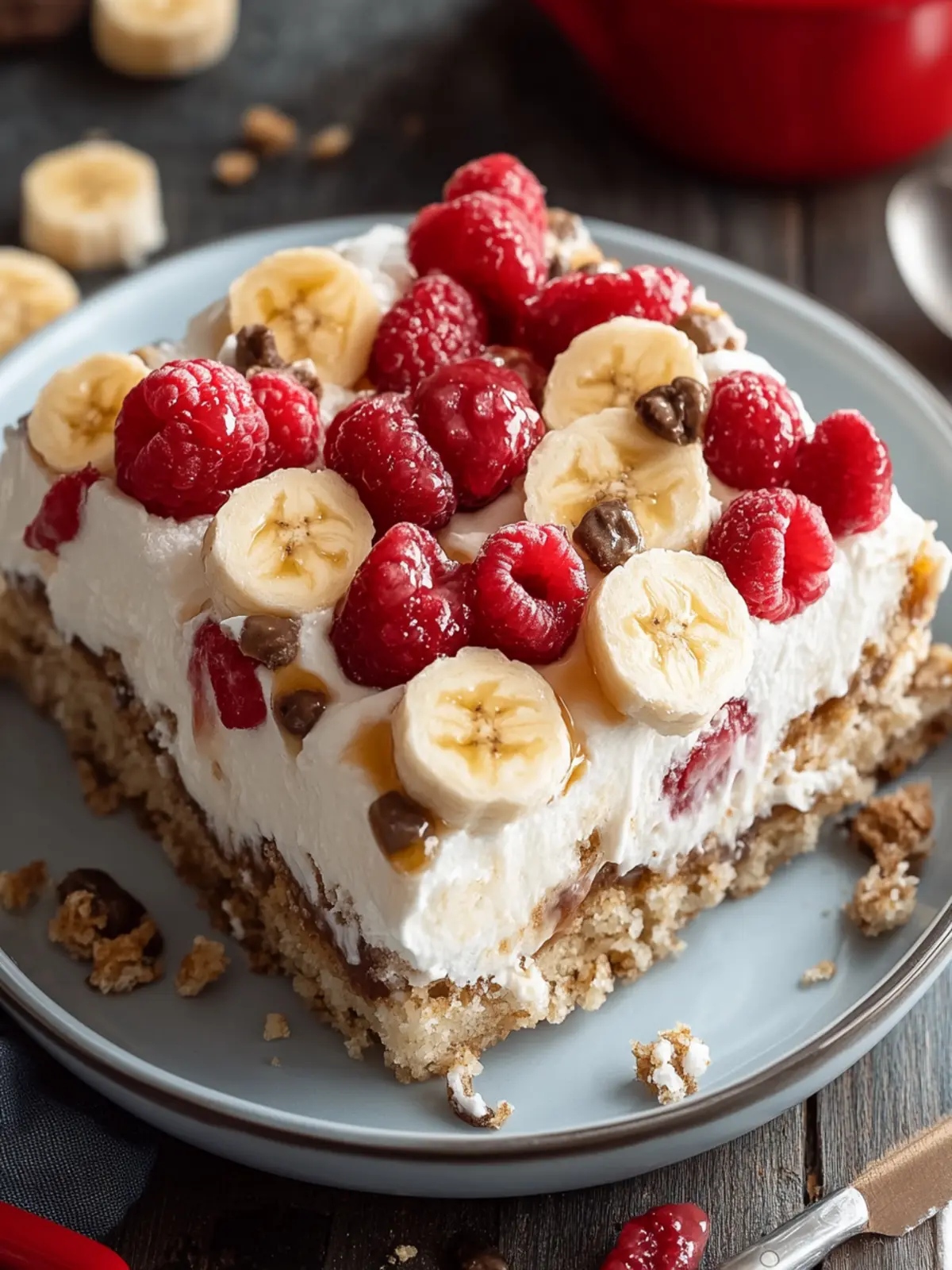 Delicious Banana Split Dump Cake: No-Bake Family Treat 3 Banana Split Dump Cake