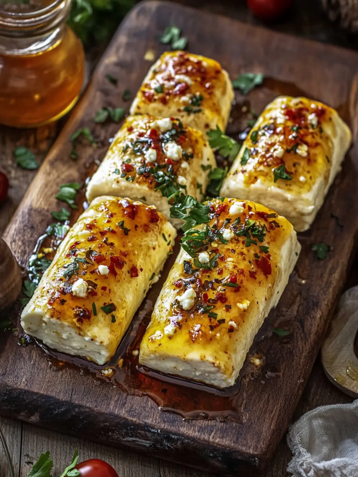 Oven Baked Feta Rolls with Chili Honey: A Flavorful Delight 2 Oven Baked Feta Rolls with Chili Honey