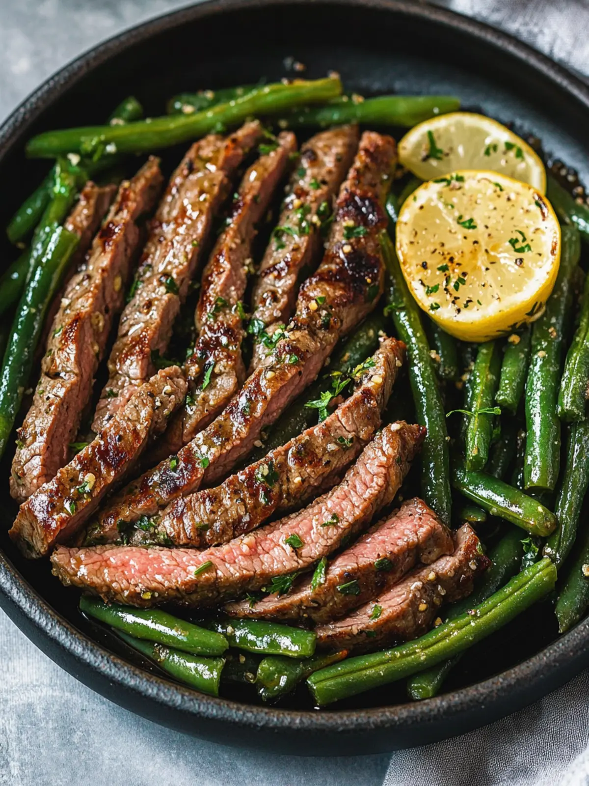 Savor Garlic Butter Steak and Green Beans for Dinner Tonight 2 Garlic Butter Steak and Green Beans