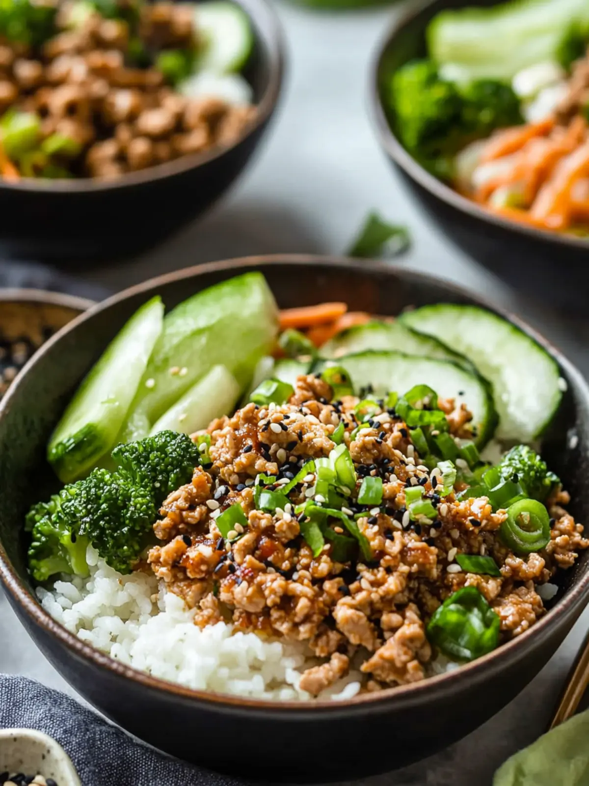 Savory Sesame Ground Turkey Bowls for a Quick Dinner Delight 2 Sesame Ground Turkey Bowls