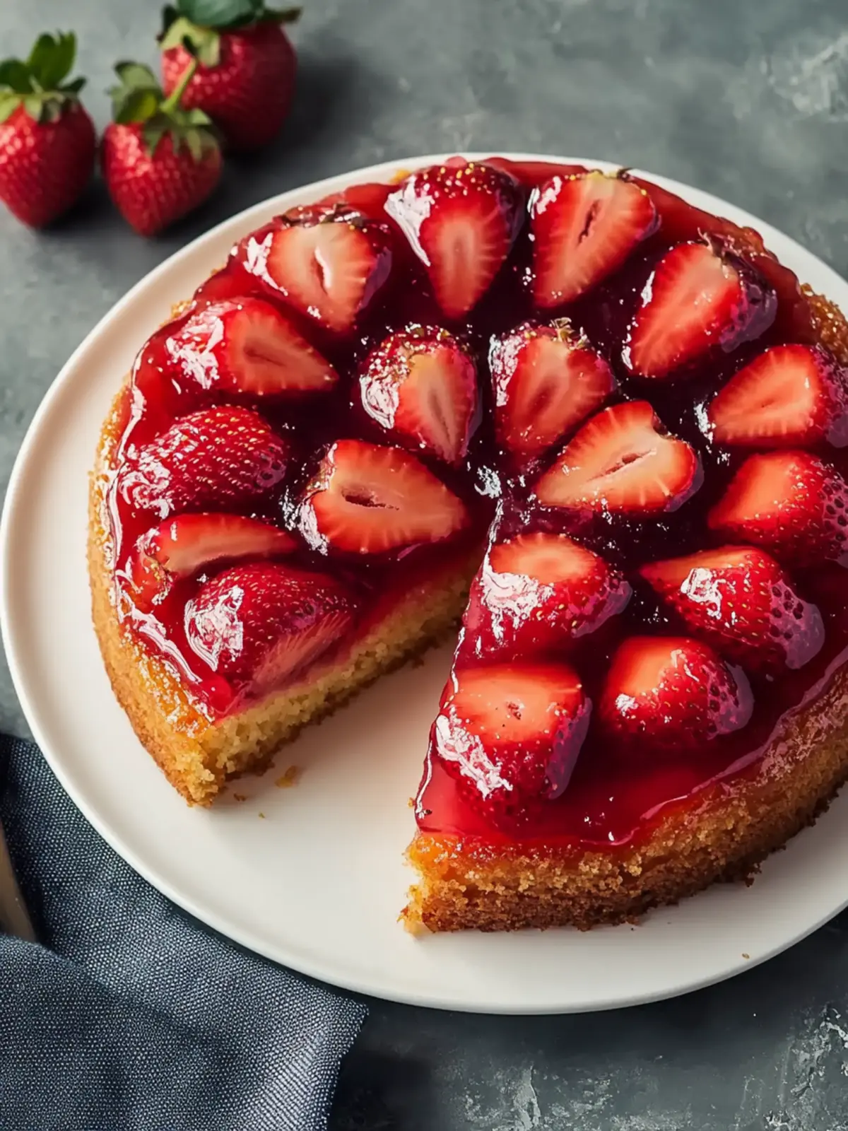 Irresistible Traditional Strawberry Upside Down Cake Recipe 3 Traditional Strawberry Upside Down Cake