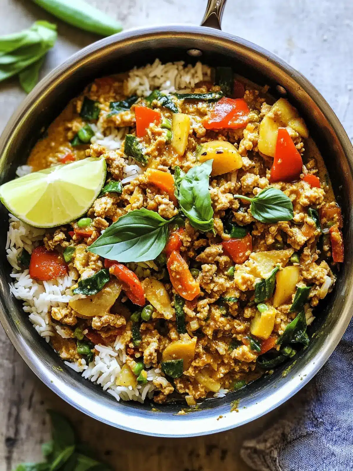 One-Skillet Ground Turkey Thai Curry with Rice Delight 5 One-Skillet Ground Turkey Thai Curry with Rice