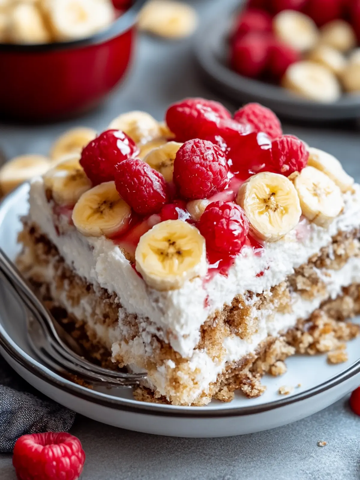 Delicious Banana Split Dump Cake: No-Bake Family Treat 2 Banana Split Dump Cake
