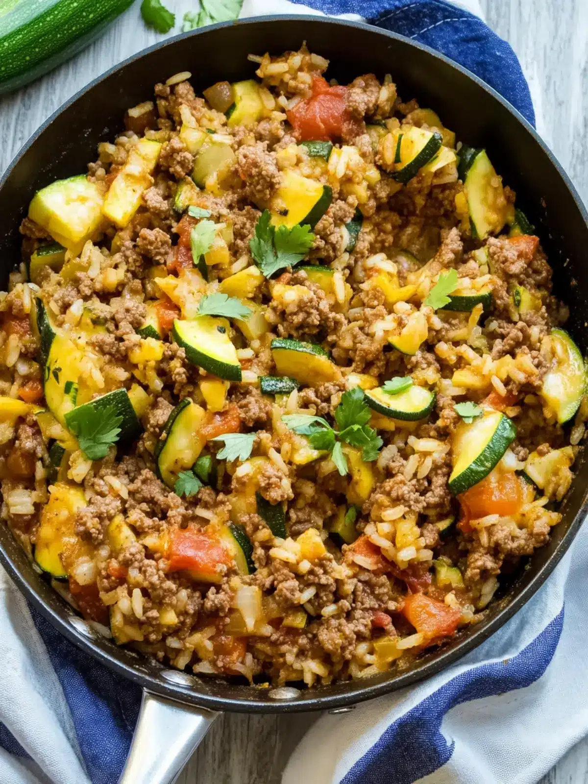 Delicious Ground Beef Zucchini & Rice Skillet Dinner Delight 5 Ground Beef Zucchini & Rice Skillet