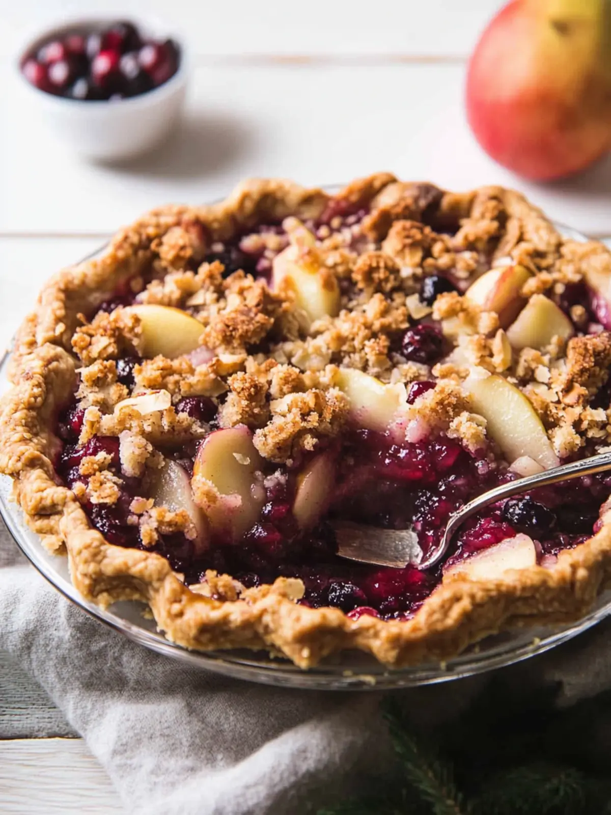 Delightful Cranberry Pear Crumble Pie to Wow Your Guests 4 Cranberry Pear Crumble Pie