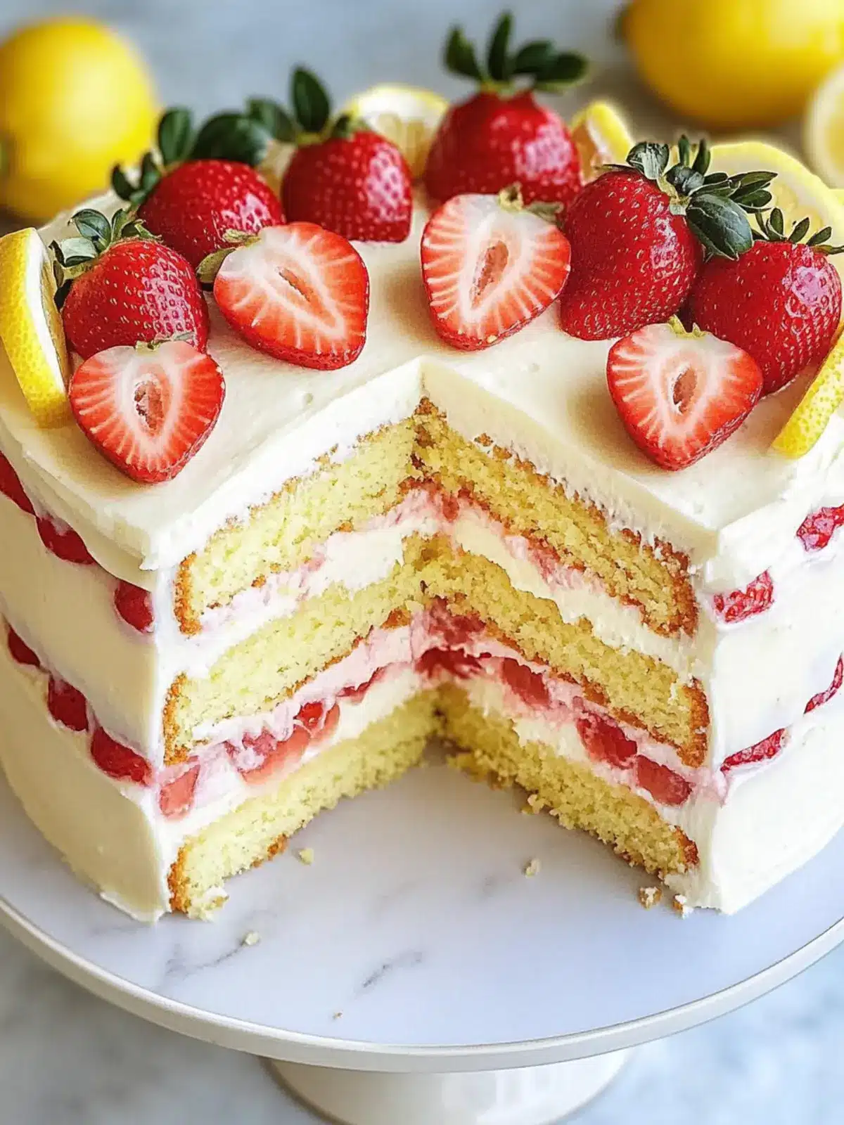Delightful Strawberry Lemonade Buttermilk Cake for Summer Bliss 4 Strawberry Lemonade Buttermilk Cake