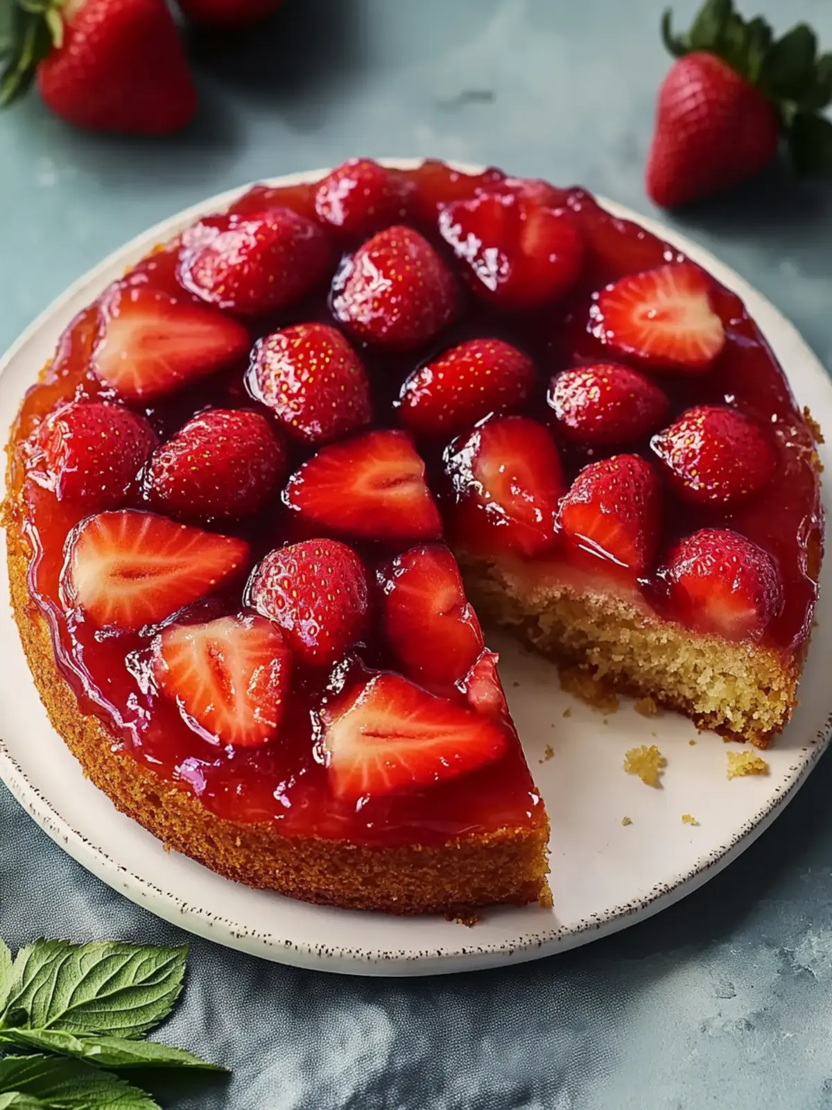 Irresistible Traditional Strawberry Upside Down Cake Recipe 2 Traditional Strawberry Upside Down Cake