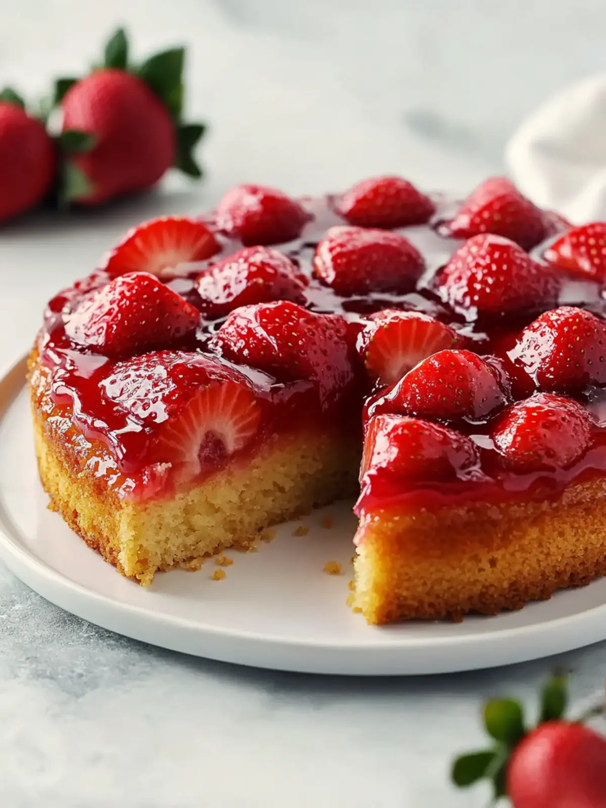 Irresistible Traditional Strawberry Upside Down Cake Recipe 4 Traditional Strawberry Upside Down Cake