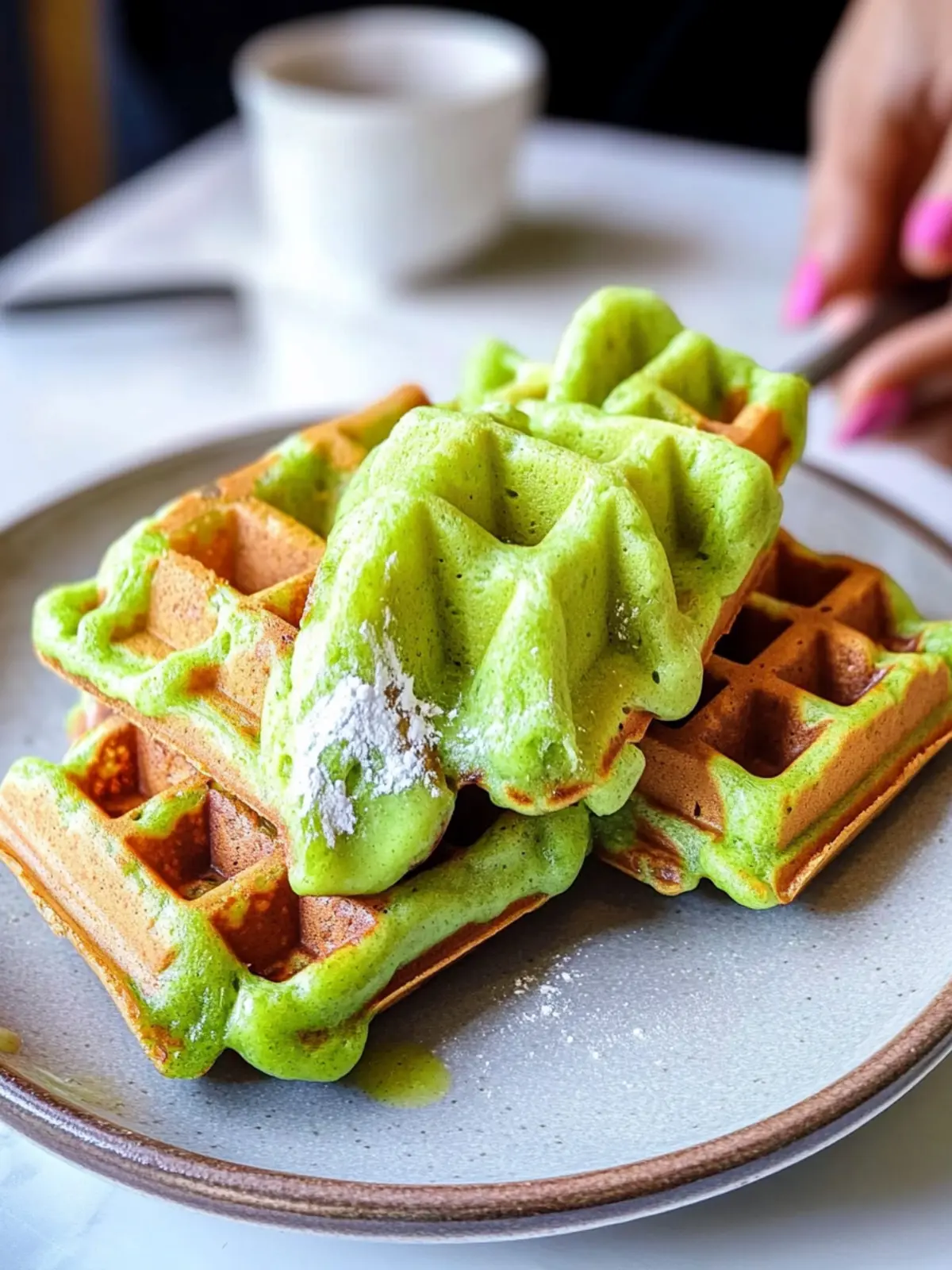 Deliciously Chewy Pandan Waffles Perfect for Breakfast Bliss 2 Pandan Waffles