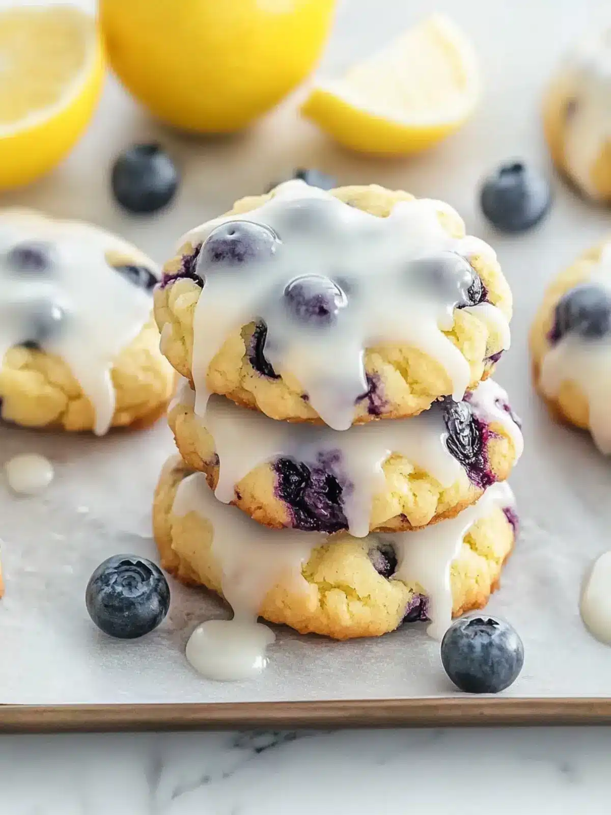 Healthy Blueberry Cookies with Zesty Lemon Glaze Recipe 5 Healthy Blueberry Cookies with Lemon Glaze