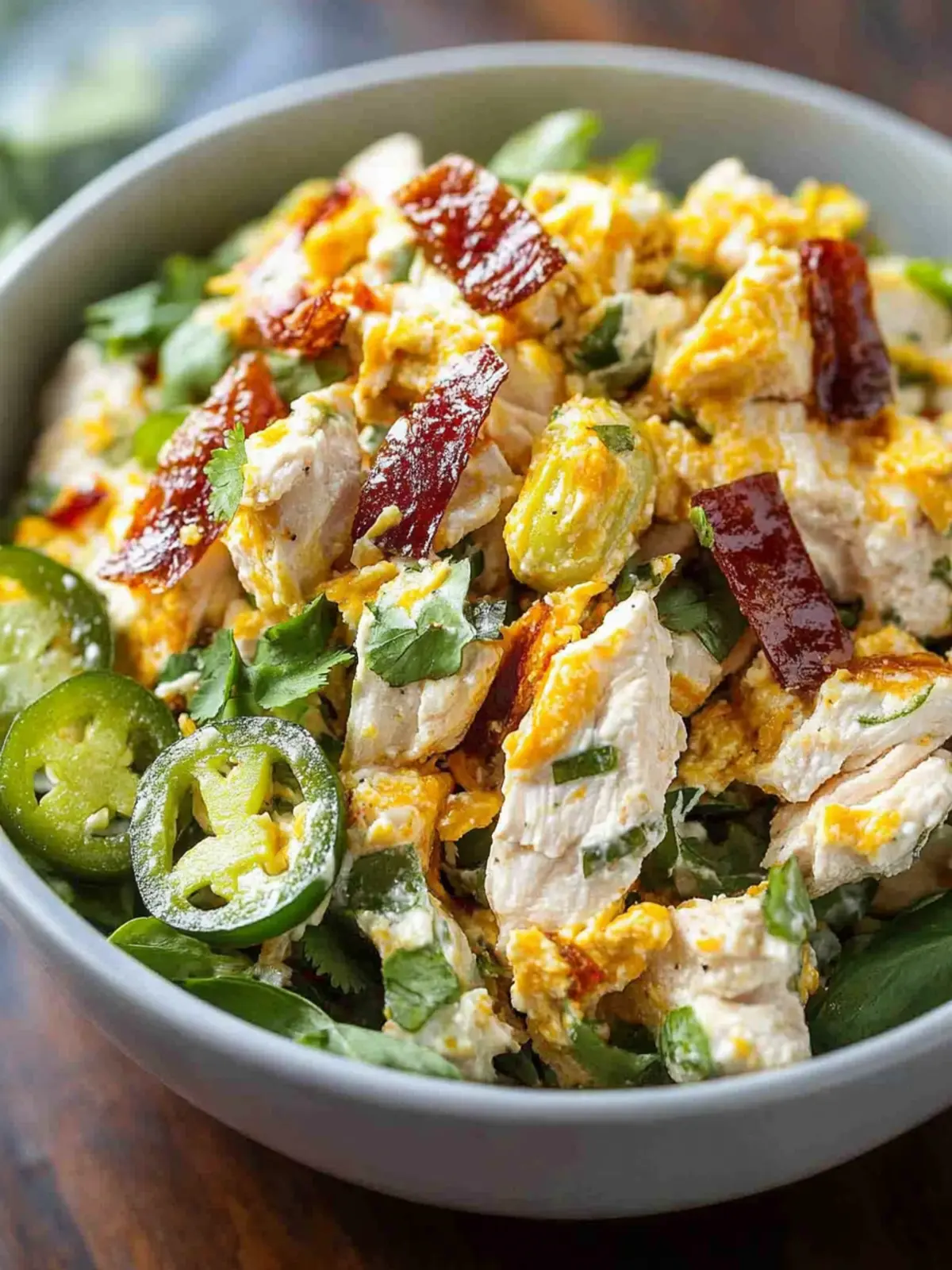 High Protein Jalapeño Popper Chicken Salad You'll Crave 2 High Protein Jalapeno Popper Chicken Salad
