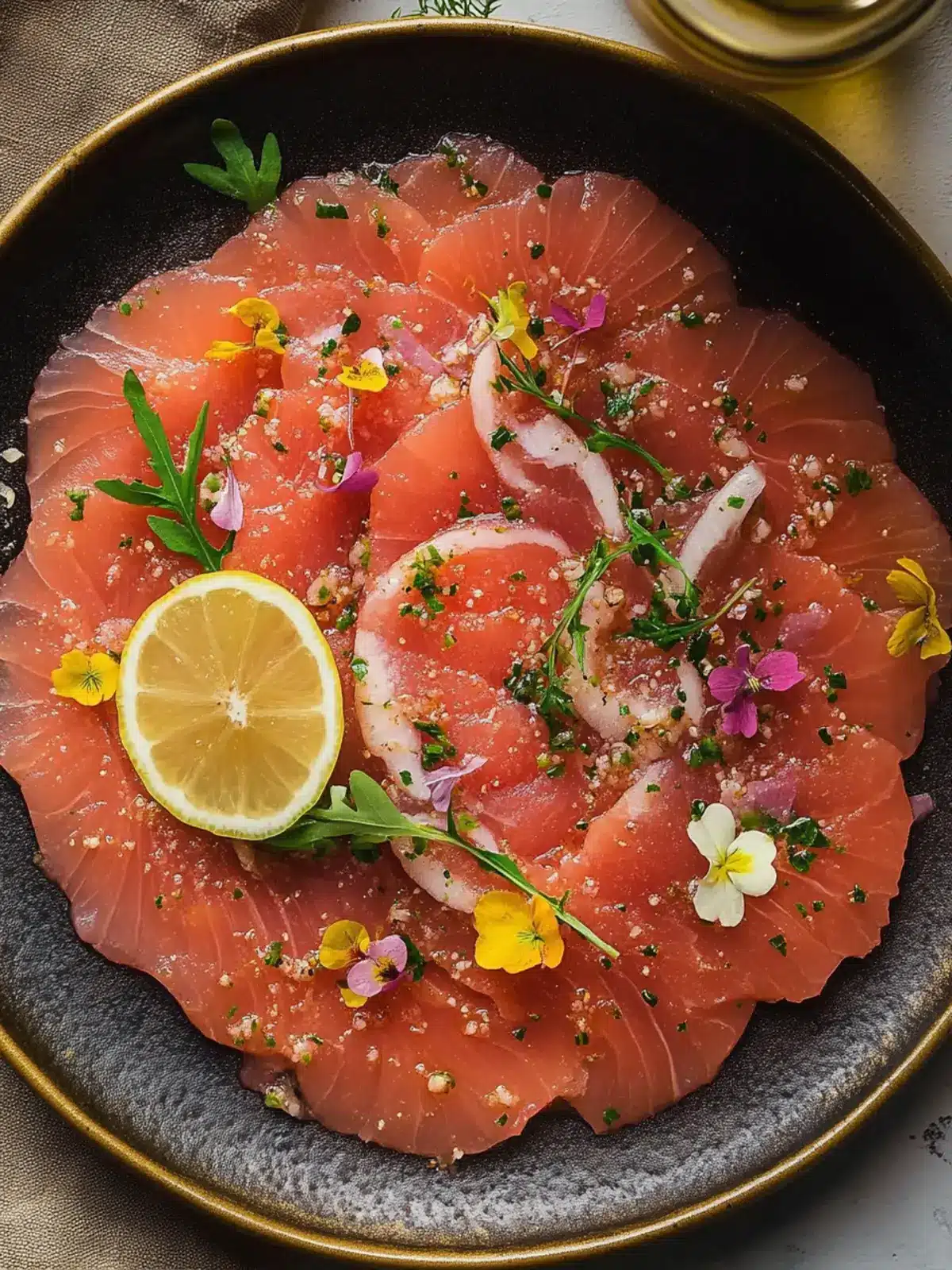 Tuna Carpaccio: Elevate Dinner with this Easy Delight 3 Tuna Carpaccio