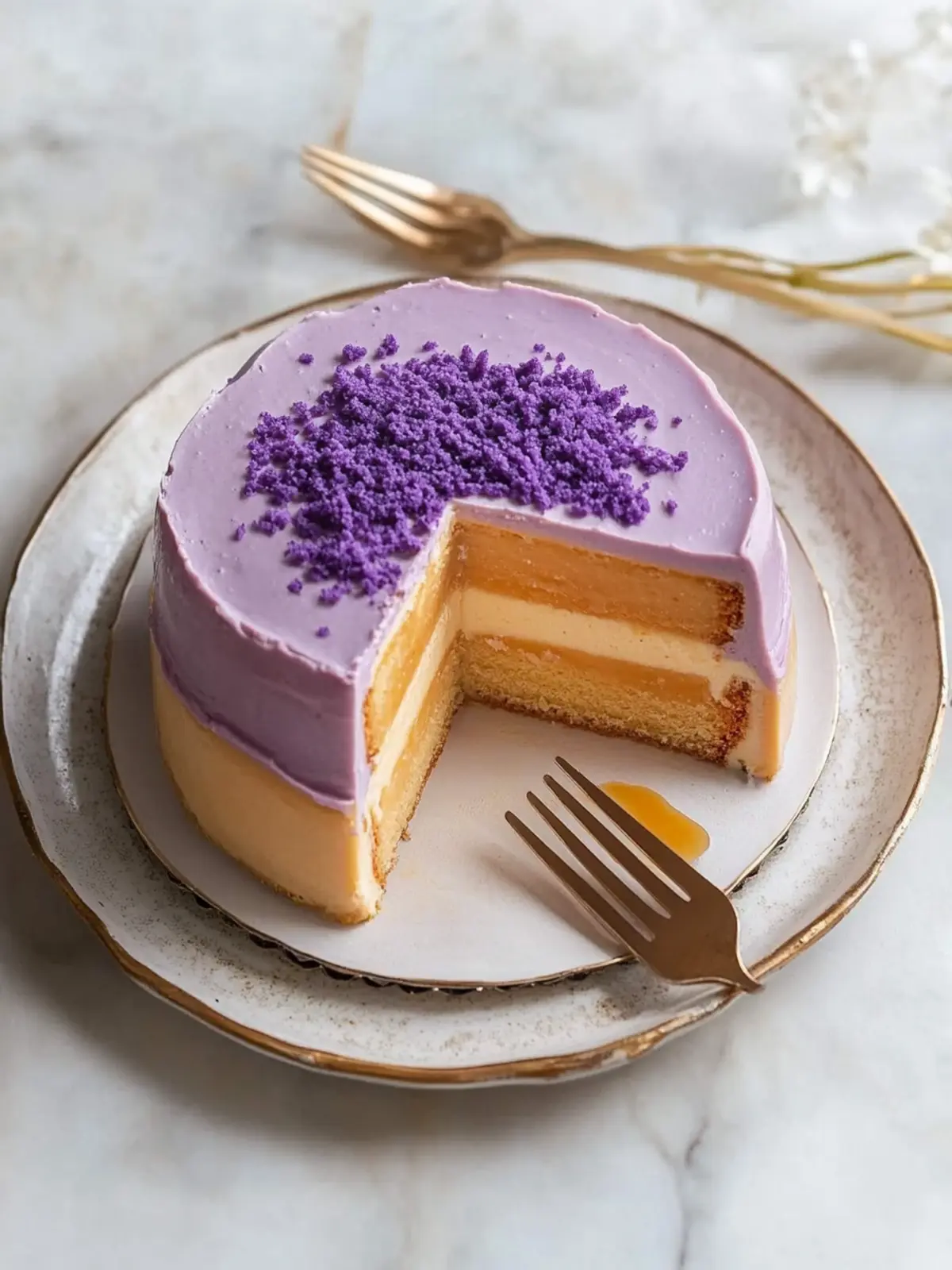 Indulge in Ube Leche Flan Layer Cake for a Sweet Surprise 5 Ube Leche Flan Layer Cake