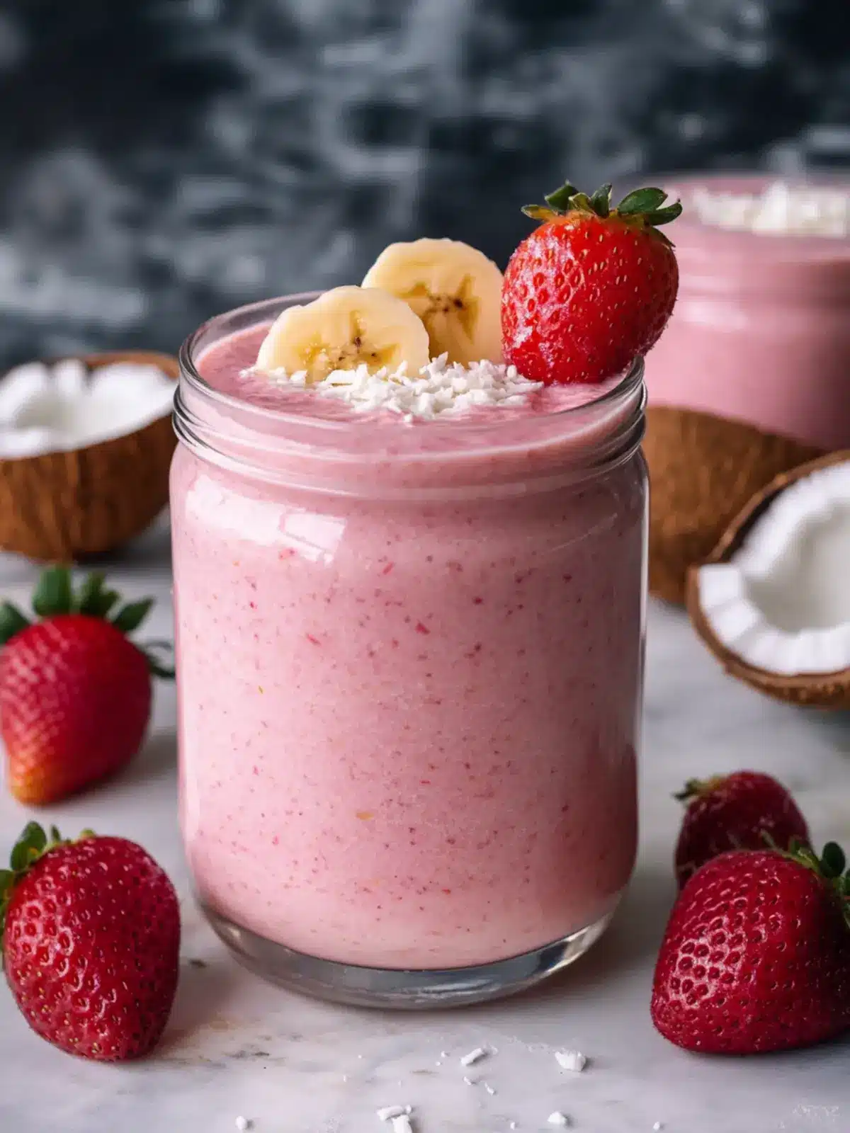 Delicious Strawberry Banana Coconut Smoothie for a Tropical Boost 3 Strawberry Banana Coconut Smoothie
