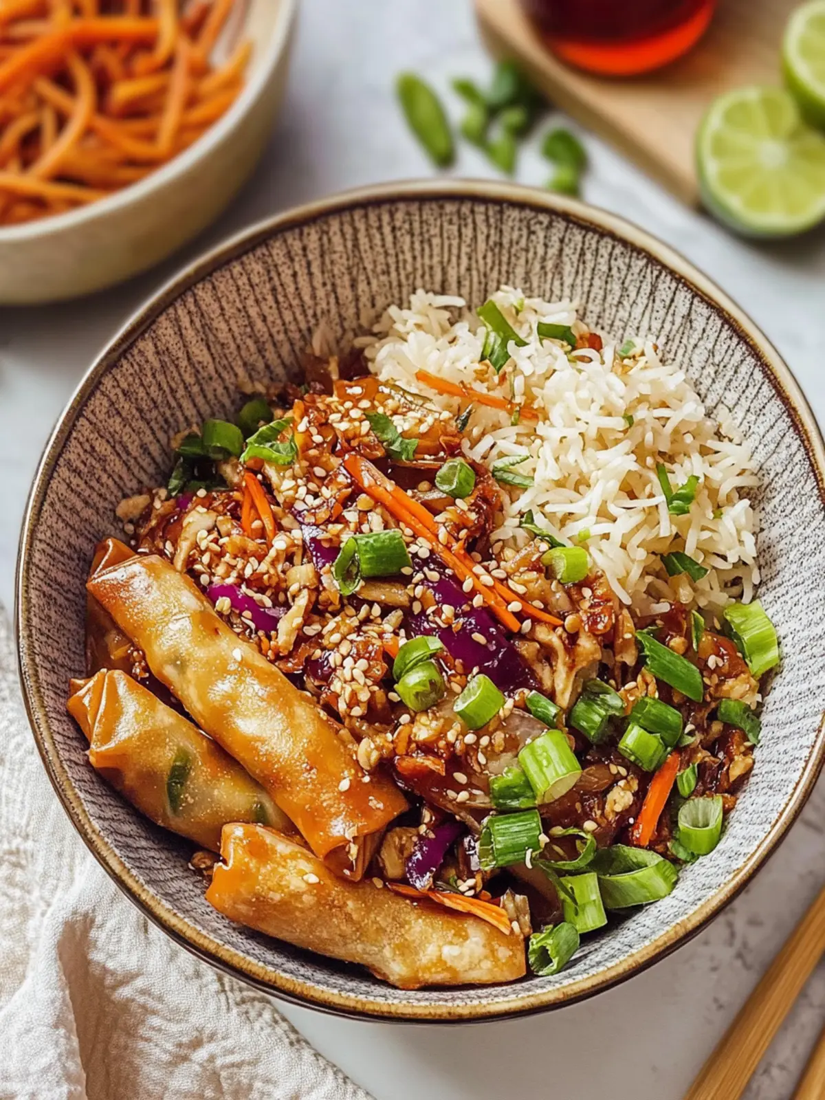 Vegetarian Egg Roll in a Bowl: Quick, Crunchy Delight at Home 2 Vegetarian Egg Roll in a Bowl
