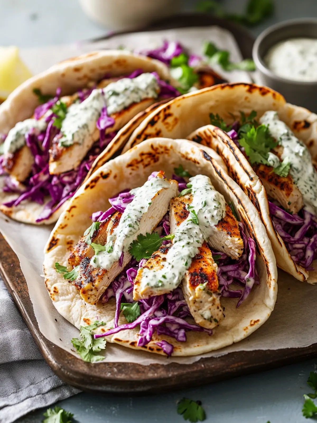 Sheet Pan Chicken Pitas with Herby Ranch Slaw for Easy Dinners 5 Sheet Pan Chicken Pitas with Herby Ranch Slaw