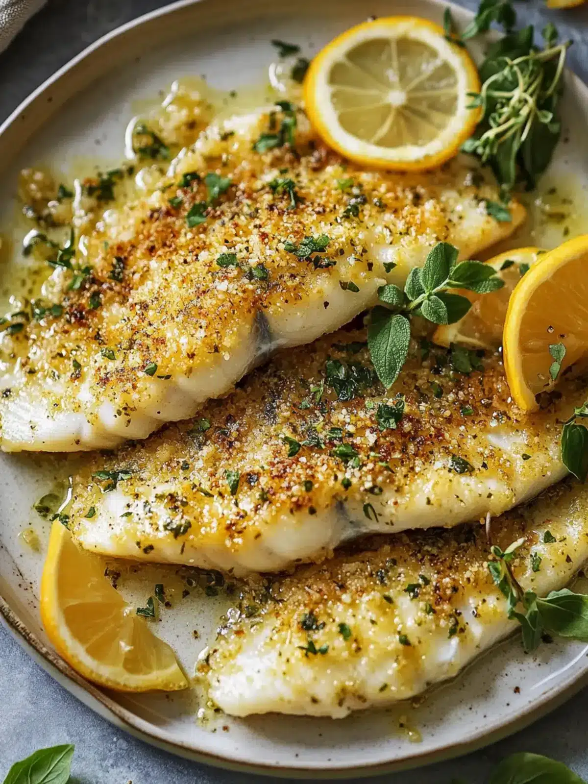 Easy Baked Flounder Oreganata with Crunchy Garlic Topping 4 Easy Baked Flounder Oreganata