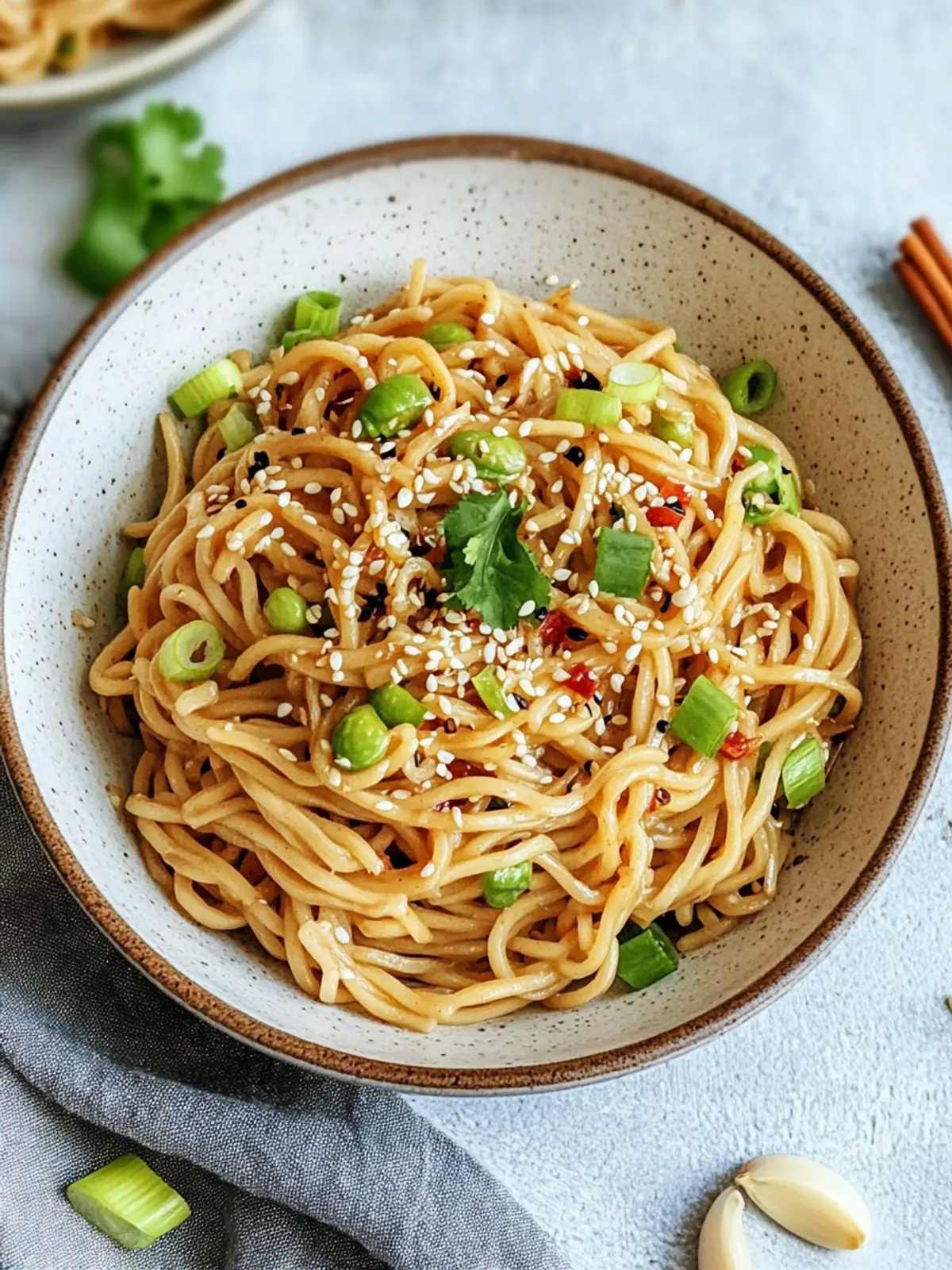 Quick Garlic Sesame Noodles in 15 Minutes for Satisfying Flavor 2 Garlic Sesame Noodles (15-Minute