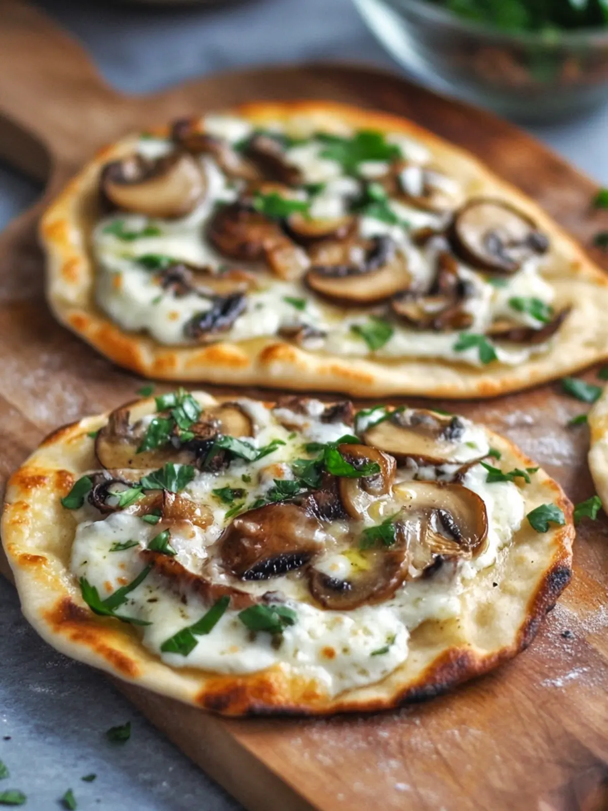 Mouthwatering Mushroom Jalapeno Naan Pizza You’ll Love! 2 Mushroom Jalapeno Naan Pizza