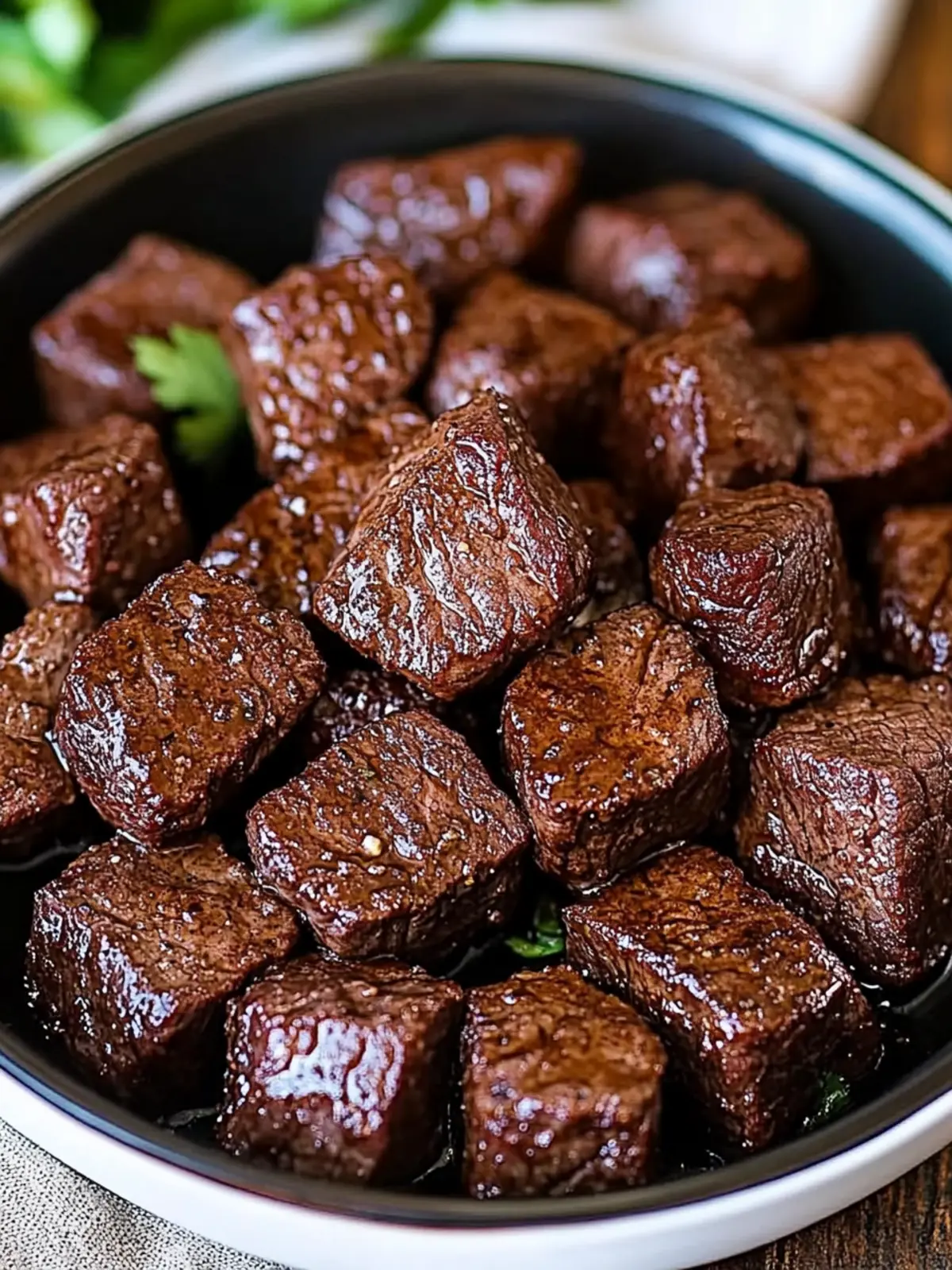 Air Fryer Juicy Steak Bites