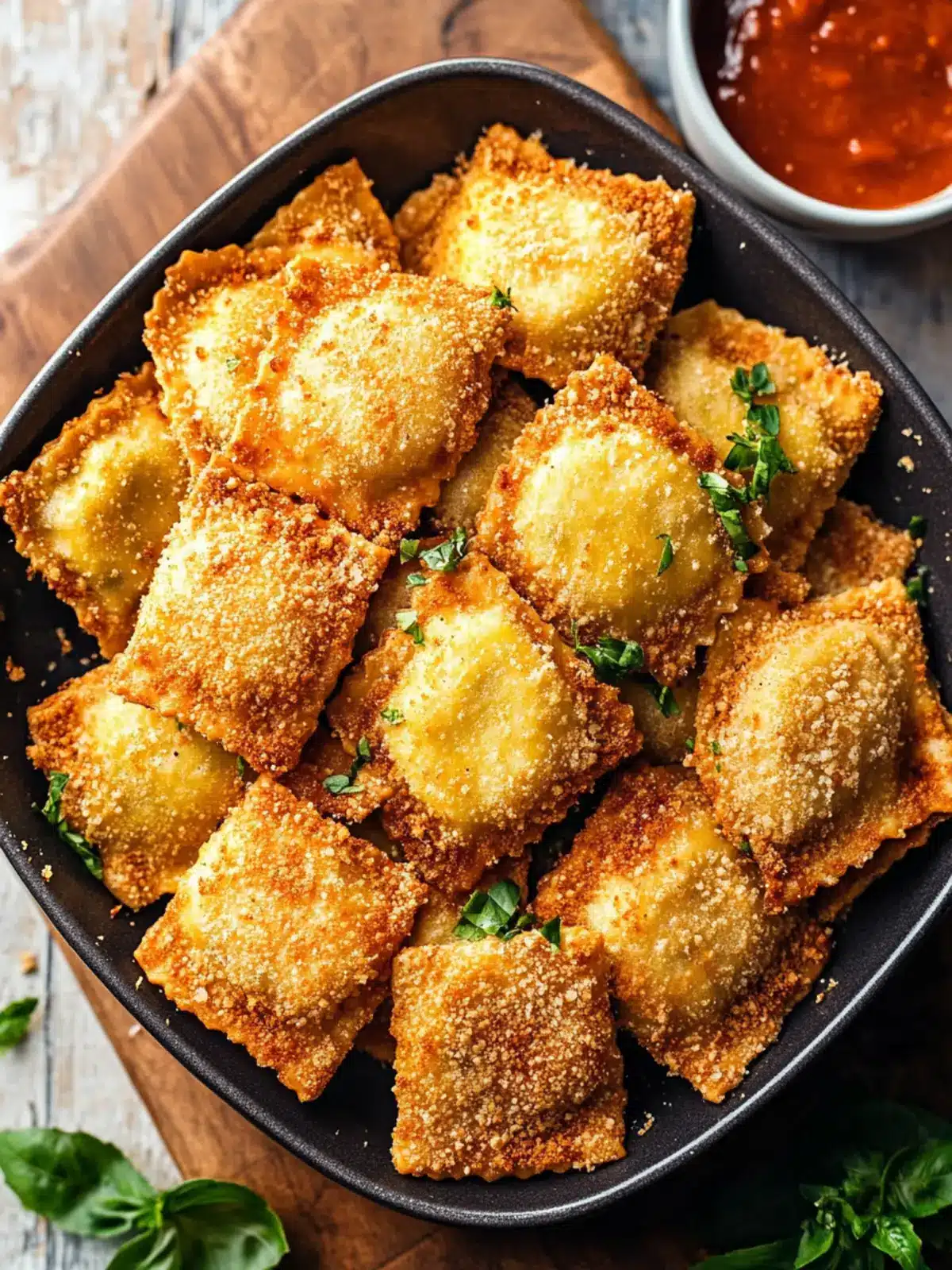 Crispy Vegan Toasted Ravioli You Can't Resist! 4 Toasted Ravioli