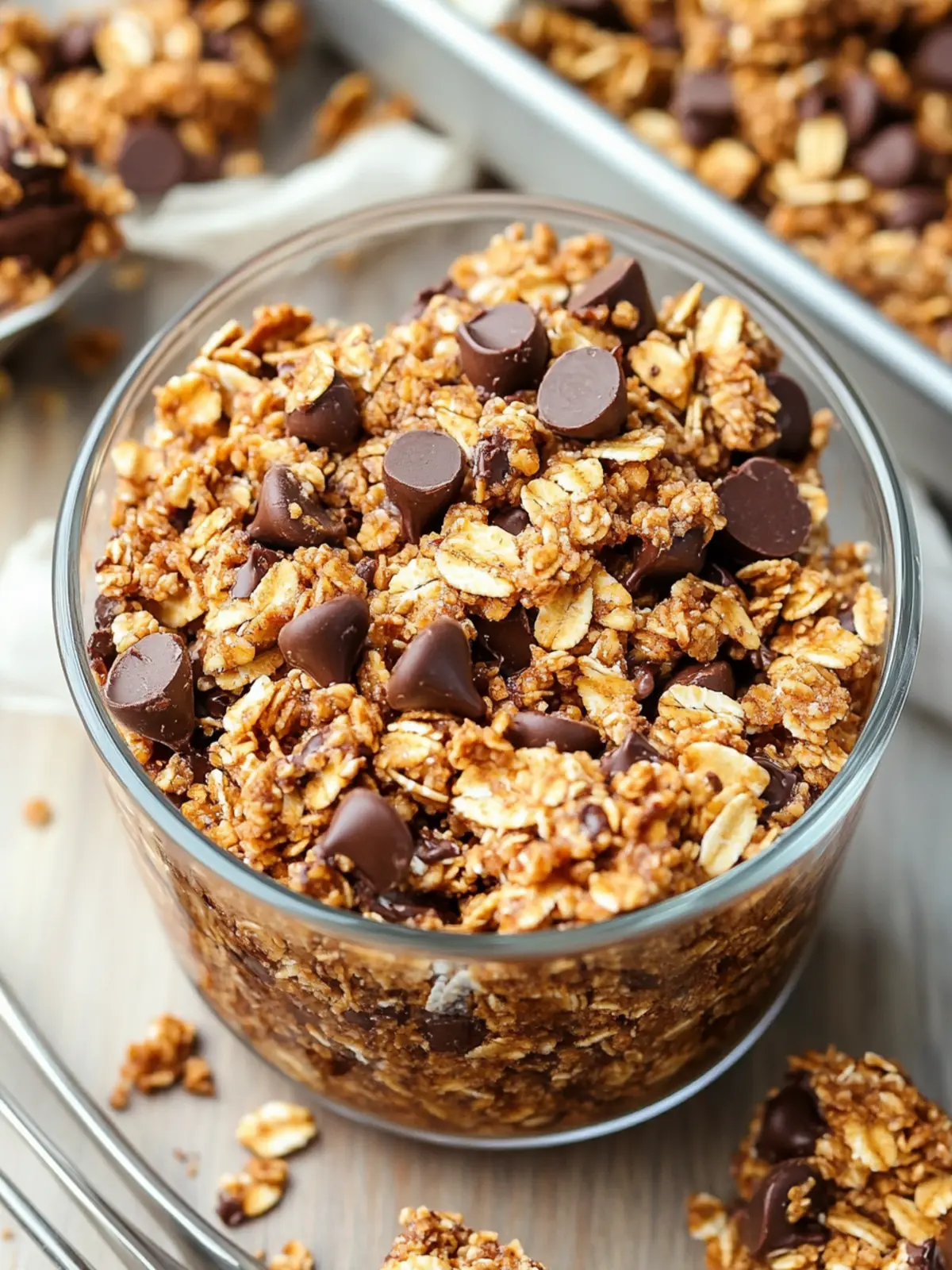 Chocolate Chip Cookie Granola for Sweet Crunchy Mornings 3 Chocolate Chip Cookie Granola