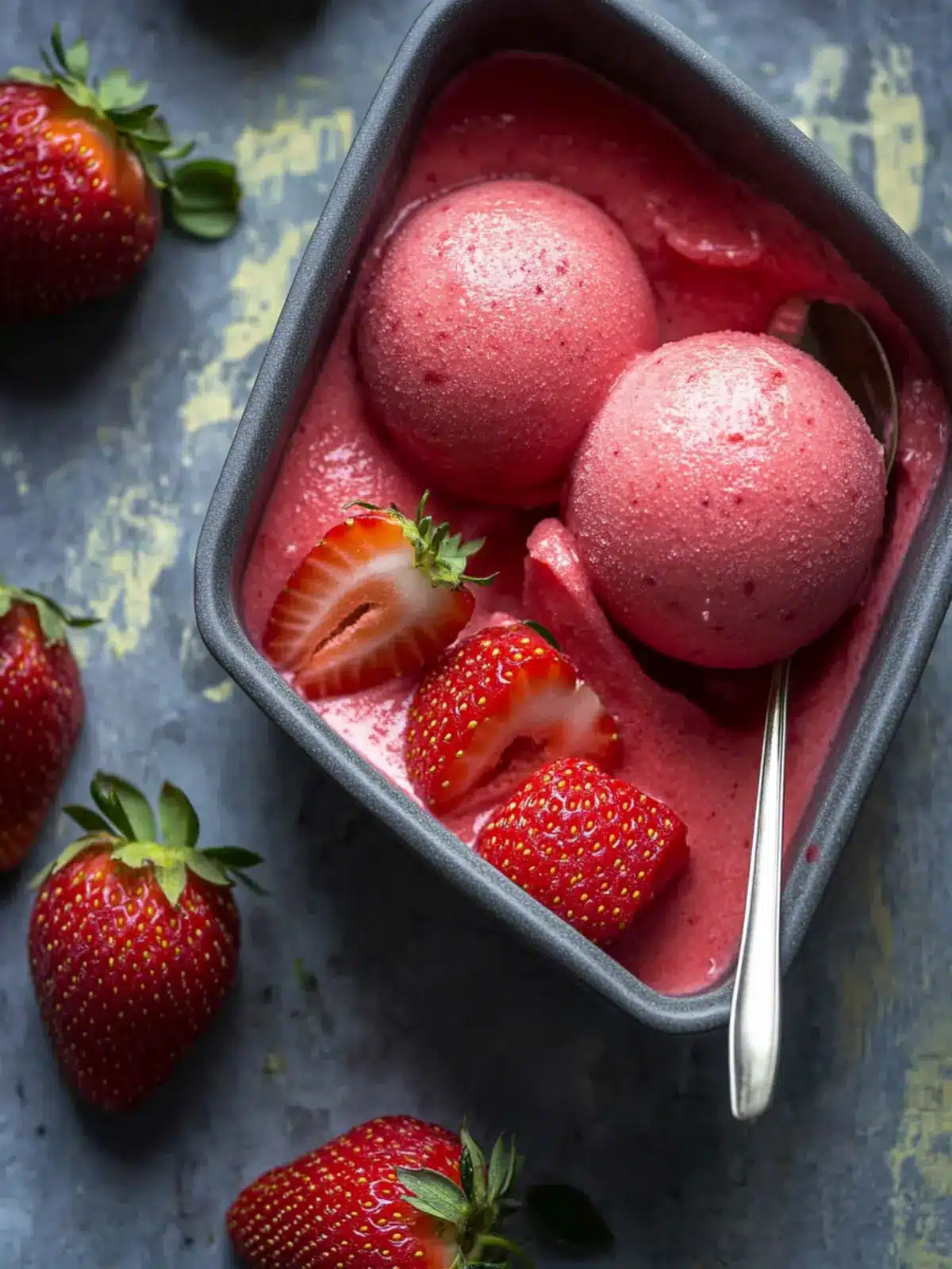 Fresh Strawberry Sorbet: Your Sweet Escape to Summer Bliss 5 Strawberry Sorbet