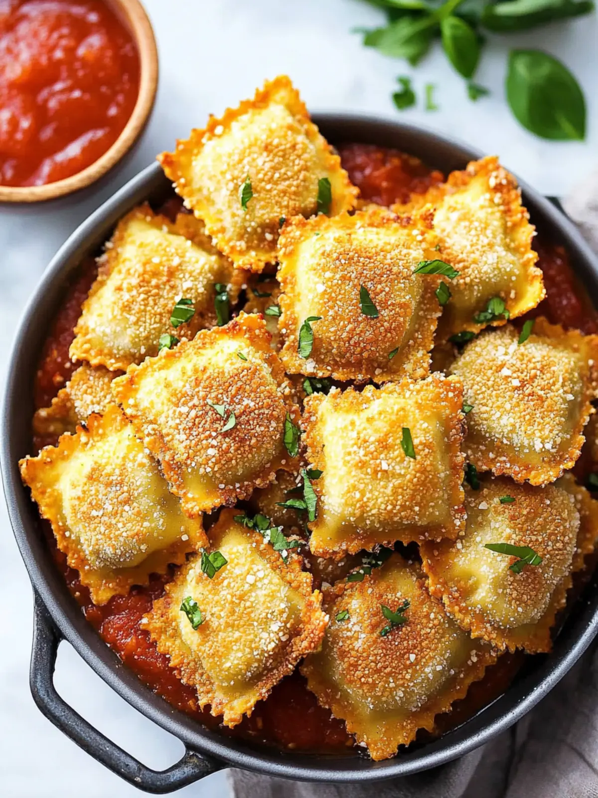 Crispy Vegan Toasted Ravioli You Can't Resist! 2 Toasted Ravioli