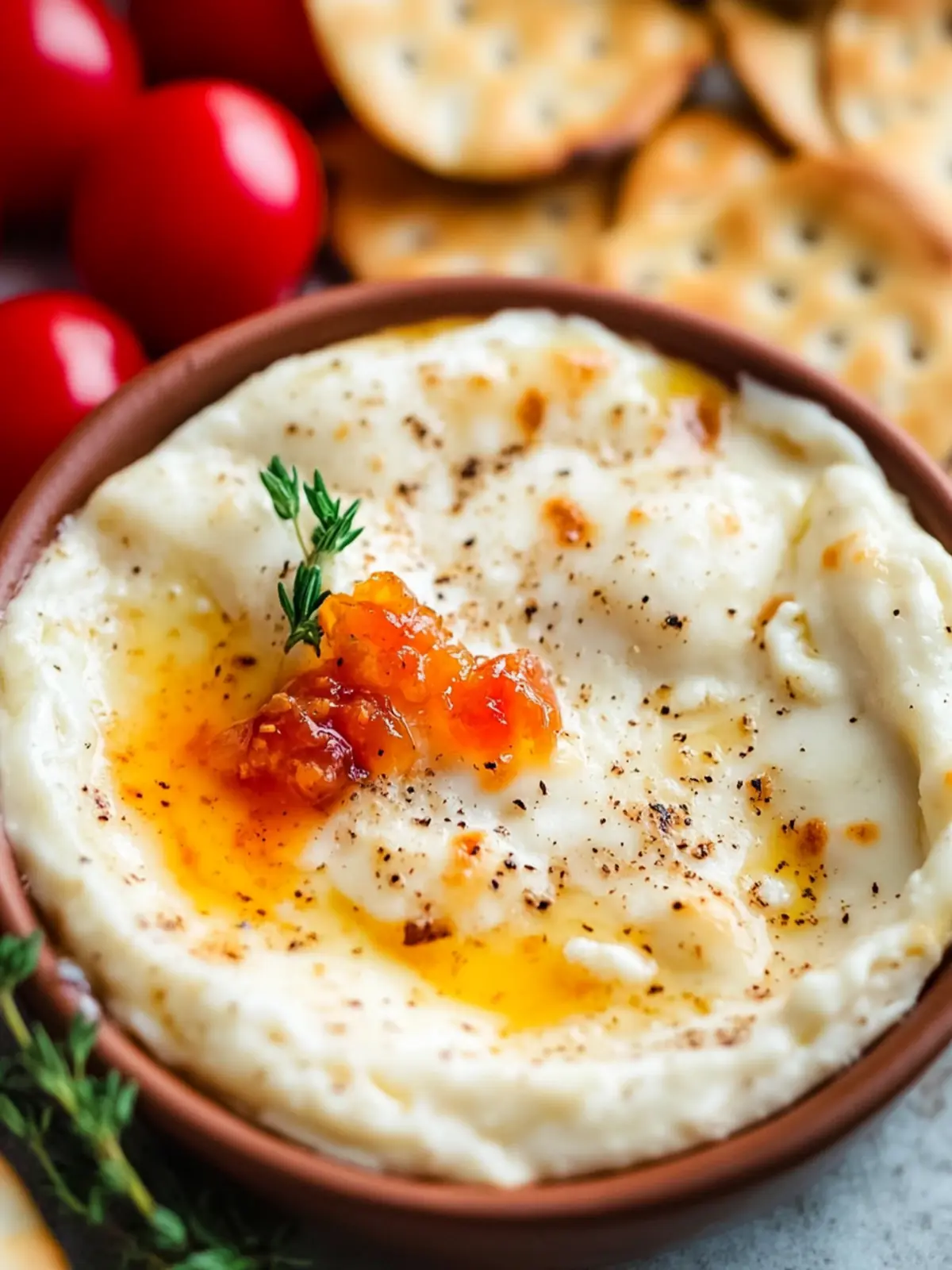 Melt-in-Your-Mouth Vegan Brie Dip with Pepper Jelly Delight 2 Vegan Brie Dip with Pepper Jelly