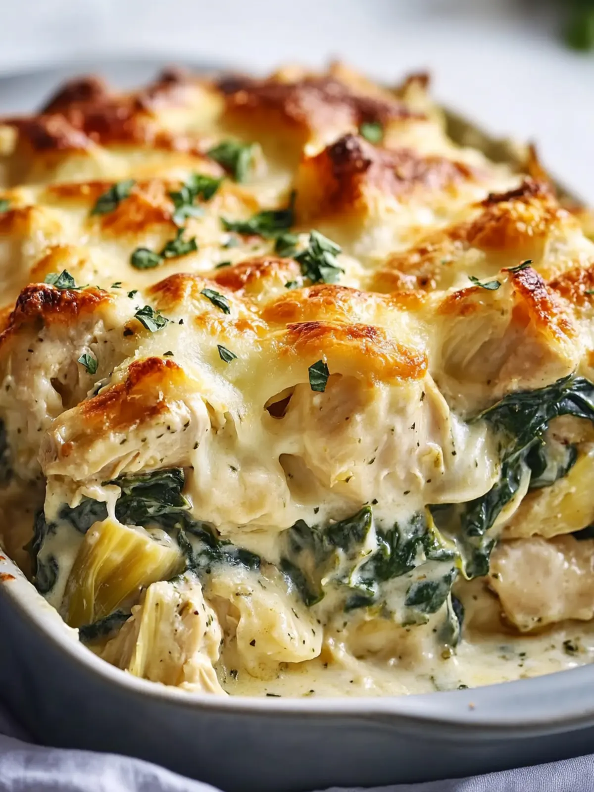 High Protein Spinach Artichoke Chicken Casserole Bliss 4 High Protein Spinach Artichoke Chicken Casserole Delight