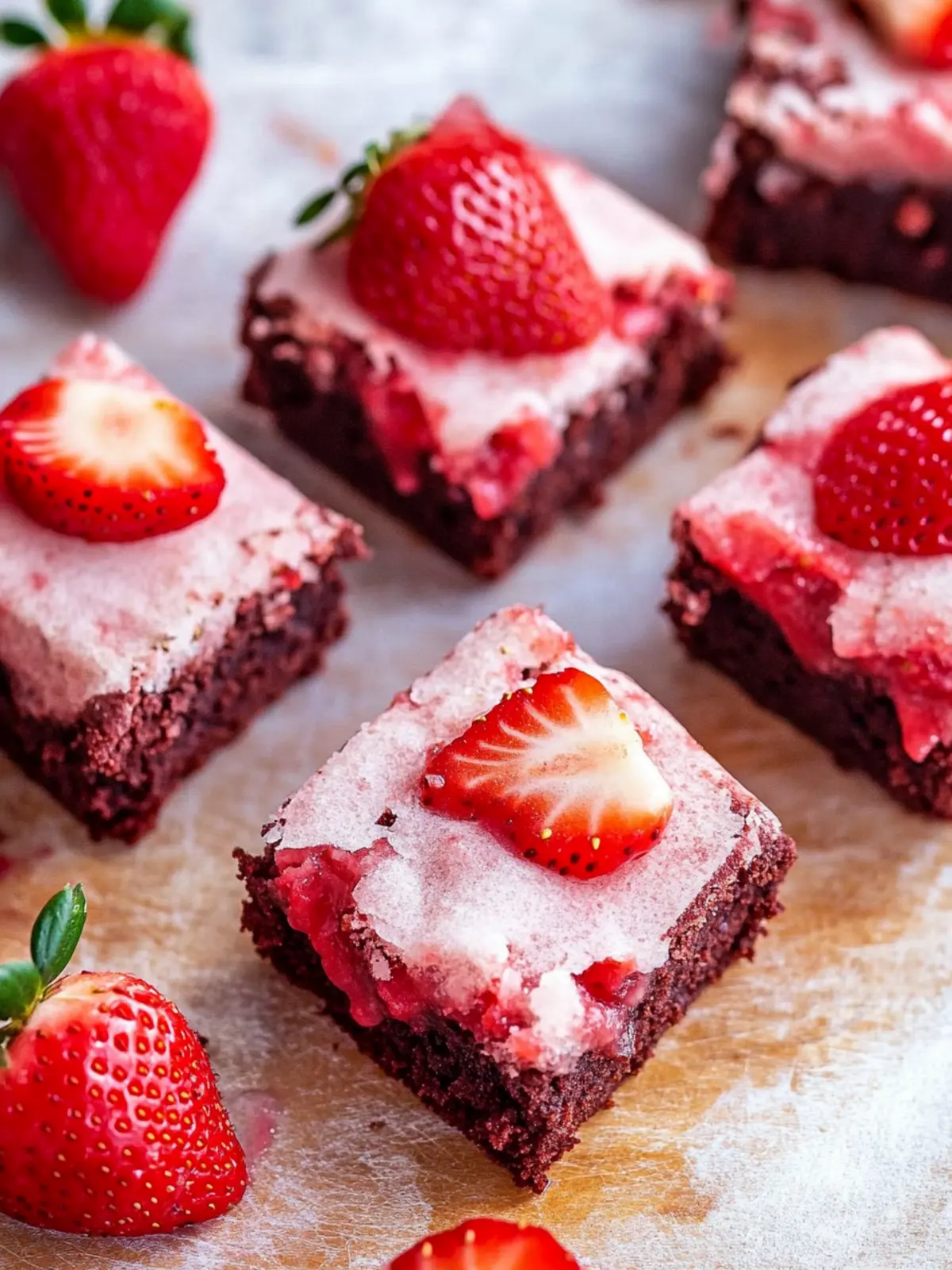 Decadent Strawberry Brownies Using Cake Mix You’ll Crave 4 Strawberry Brownies (Using Cake Mix)