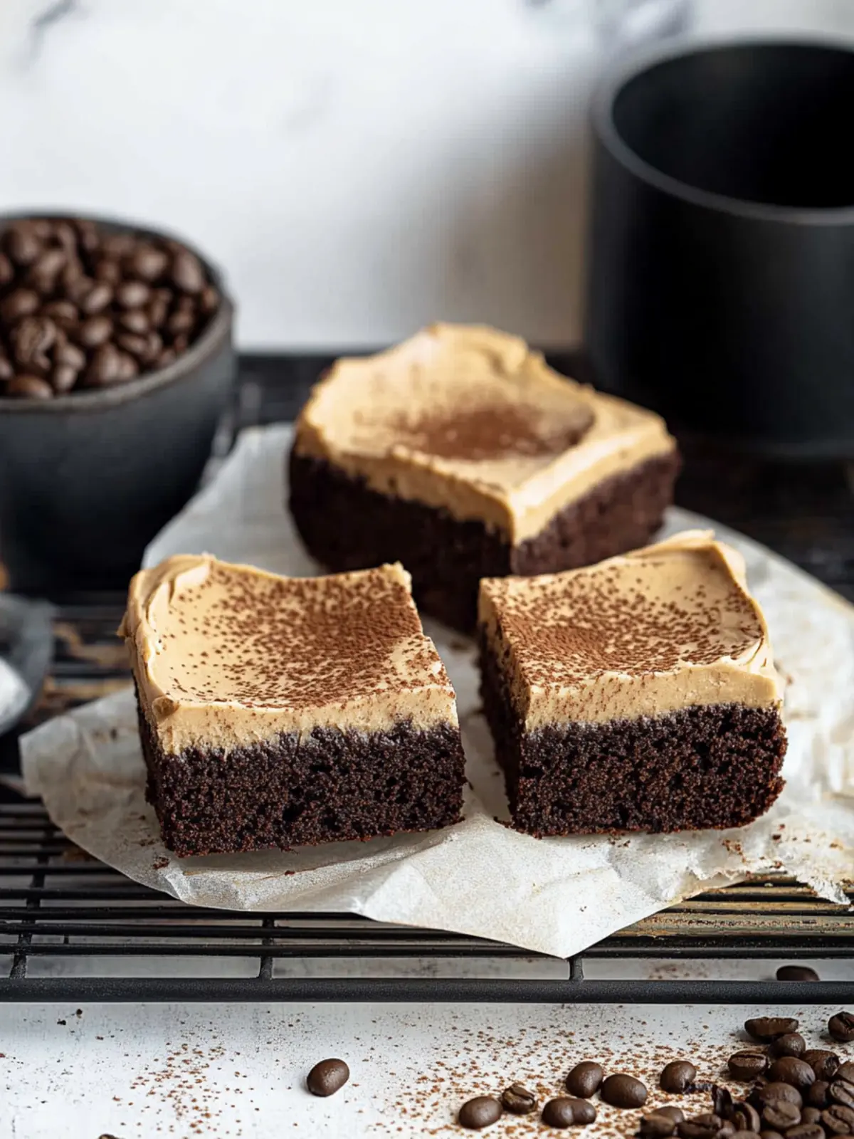 Decadent Mocha Brownies with Café Latte Frosting Bliss 4 Mocha Brownies with Café Latte Frosting
