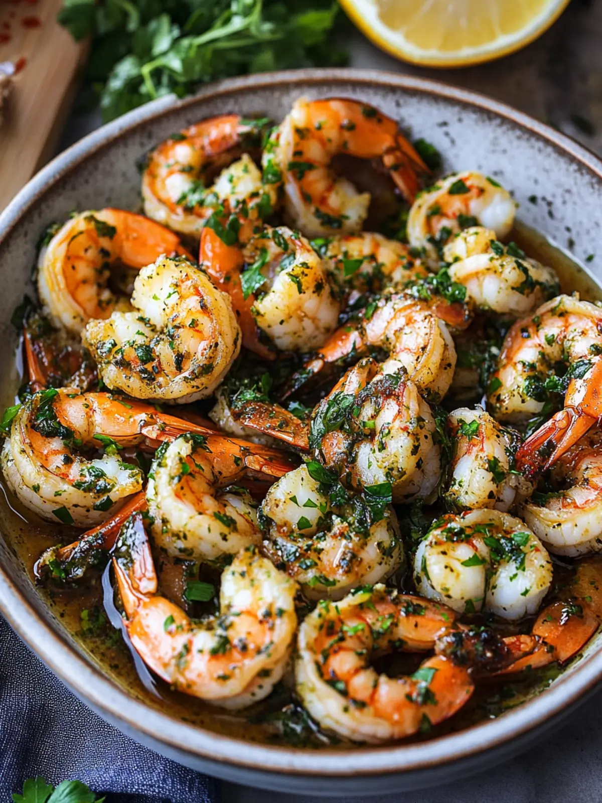 Sizzle Up Pan Seared Chimichurri Shrimp in Minutes! 3 Pan Seared Chimichurri Shrimp