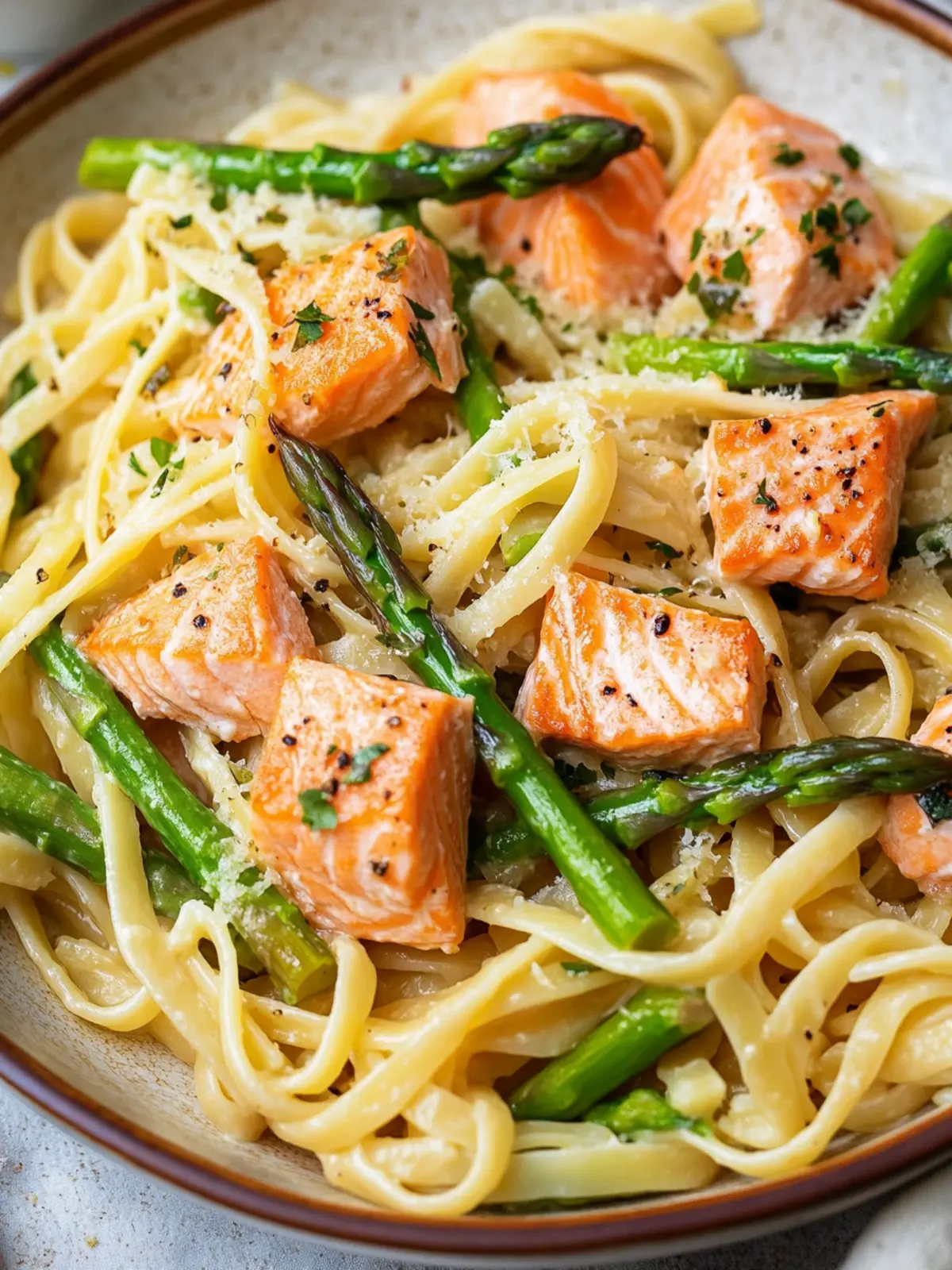 Creamy Salmon and Asparagus Pasta for Cozy Nights In 3 Creamy Salmon and Asparagus Pasta