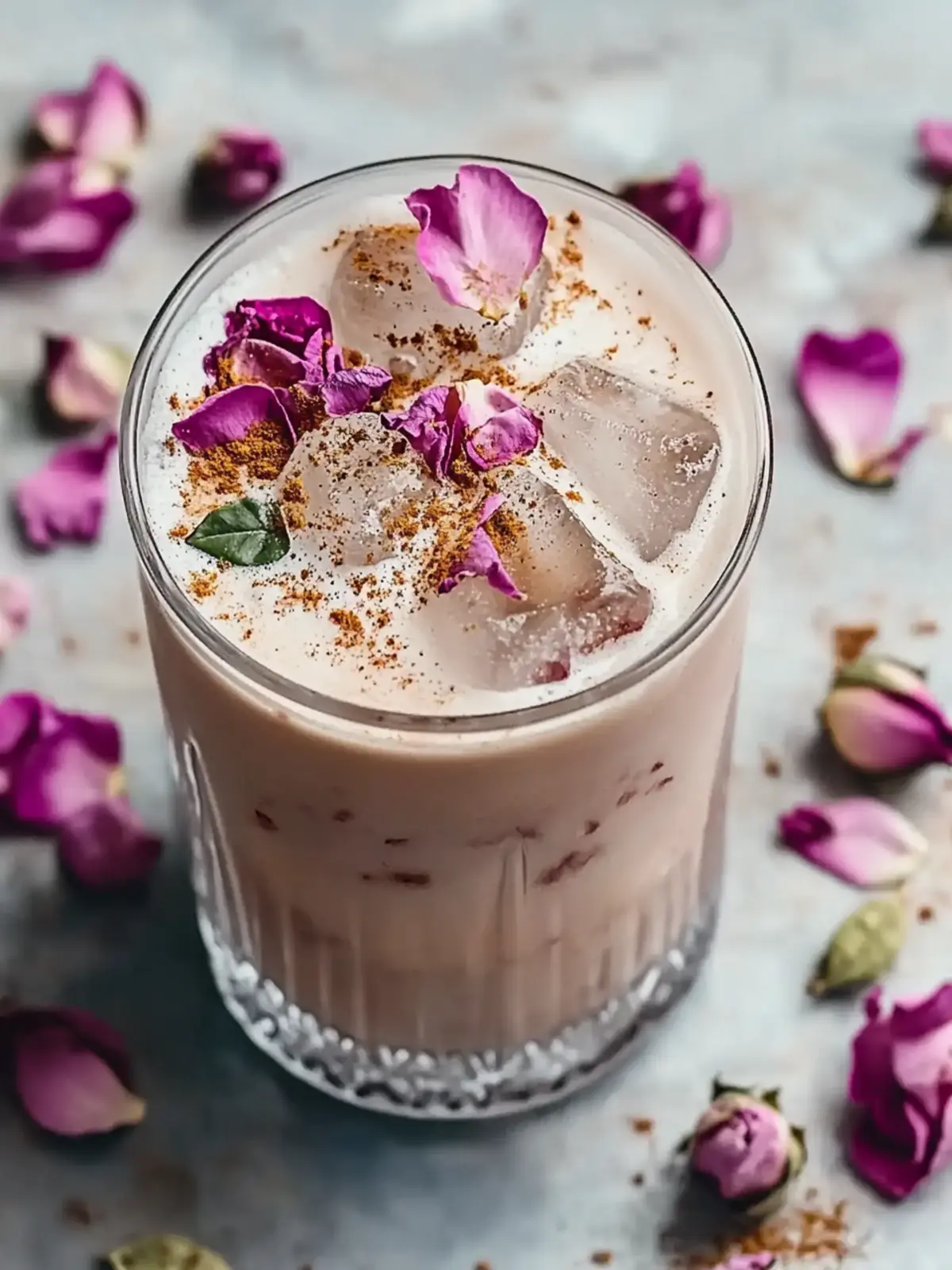 Delight in an Iced Cardamom Rose Latte for Instant Bliss 3 Iced Cardamom Rose Latte
