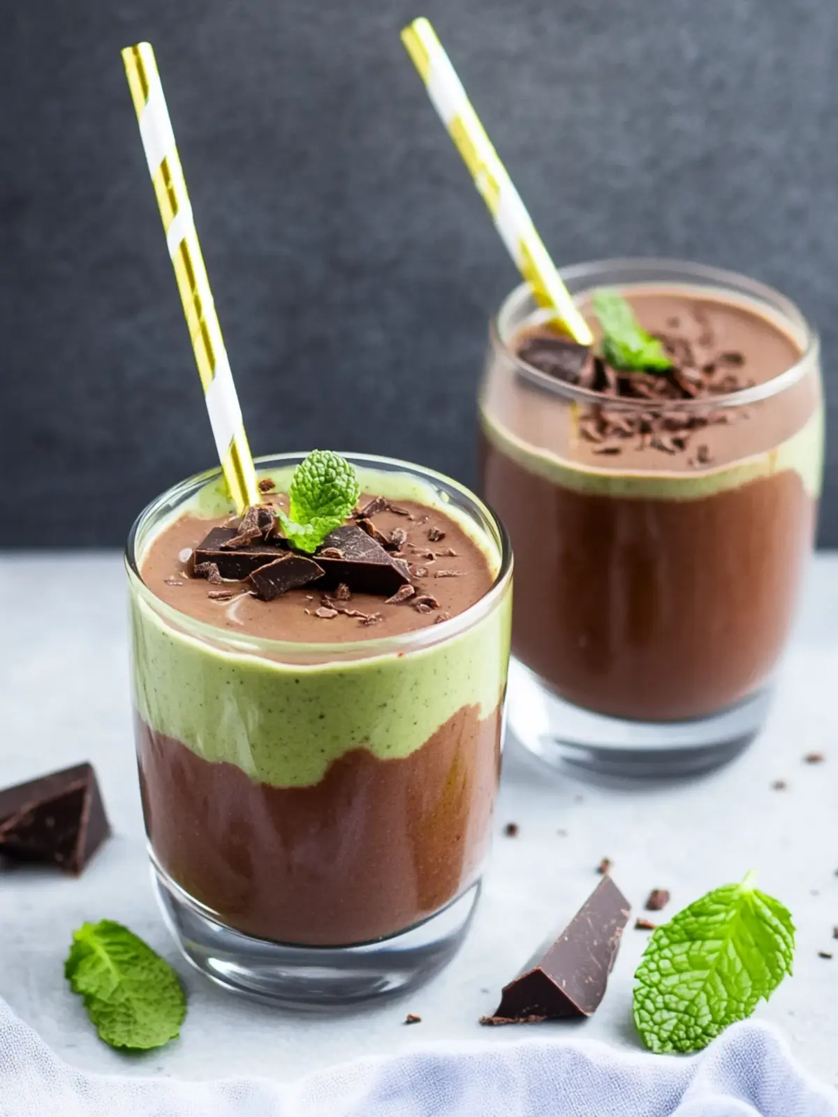 Mint Chocolate Green Protein Smoothie for a Guilt-Free Treat 5 Mint Chocolate Green Protein Smoothie