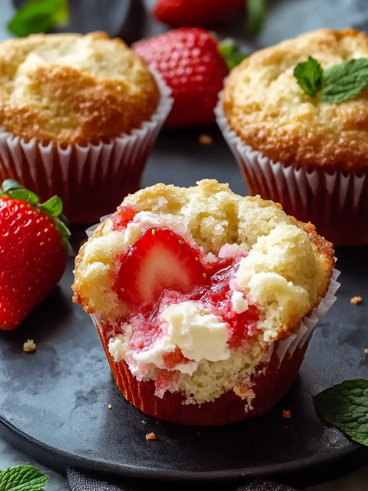 Irresistible Strawberry Muffins with Cream Cheese Filling Delight 5 Strawberry Muffins with Cream Cheese Filling