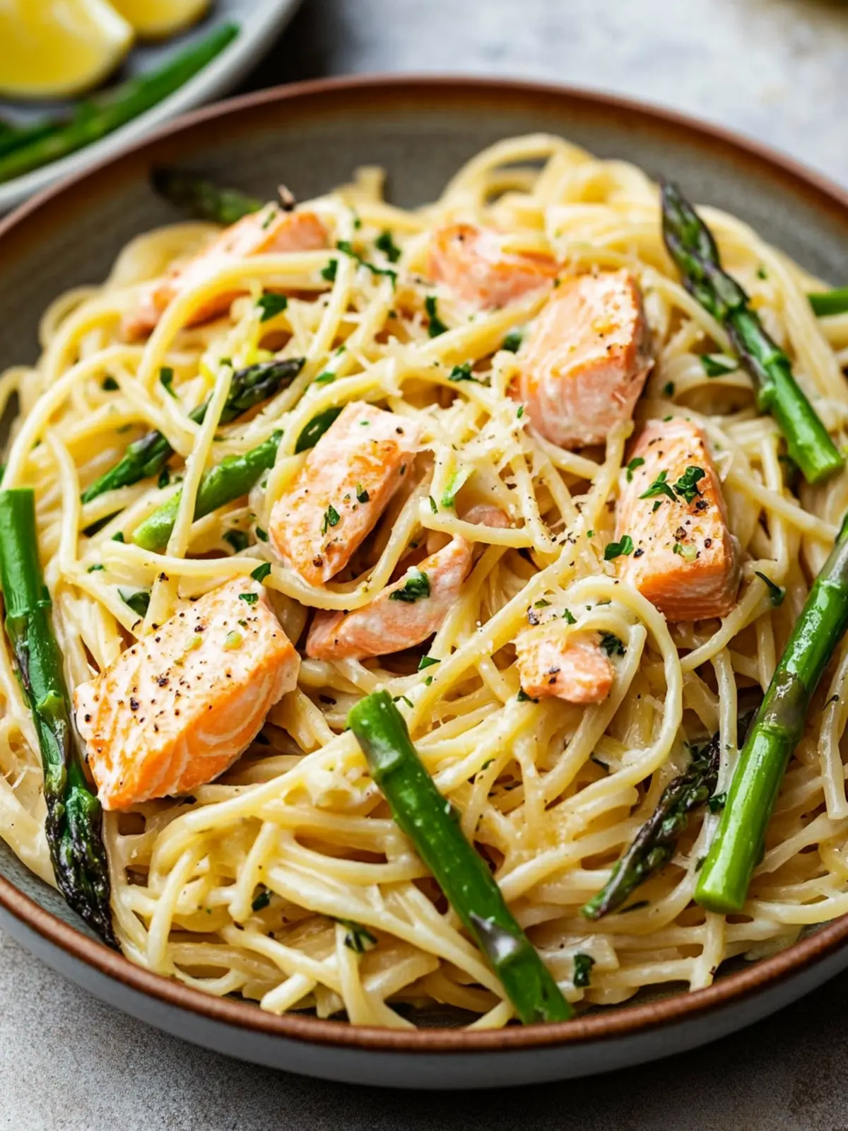 Creamy Salmon and Asparagus Pasta for Cozy Nights In 2 Creamy Salmon and Asparagus Pasta